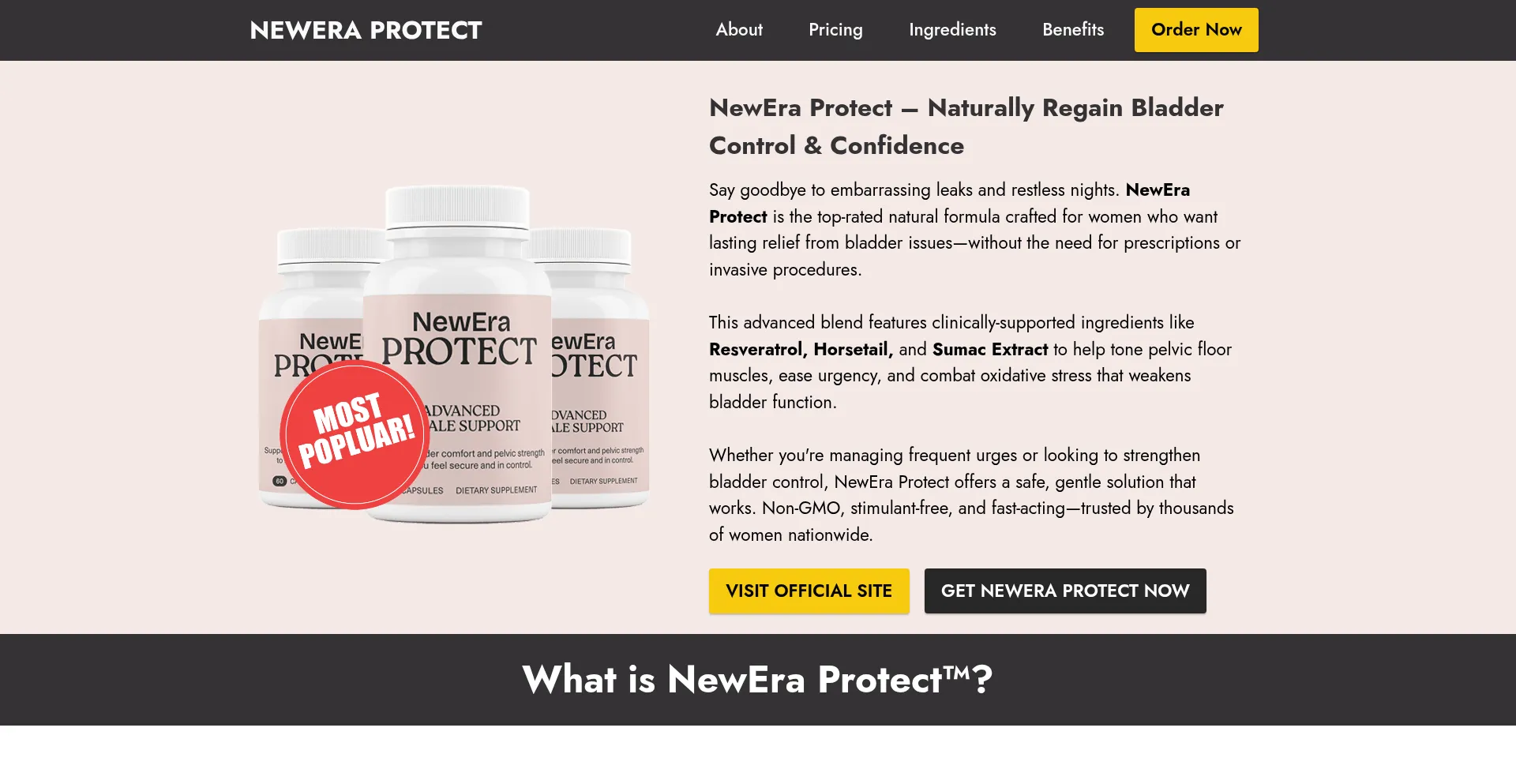 Website screenshot of Eng-neweraprotect.com