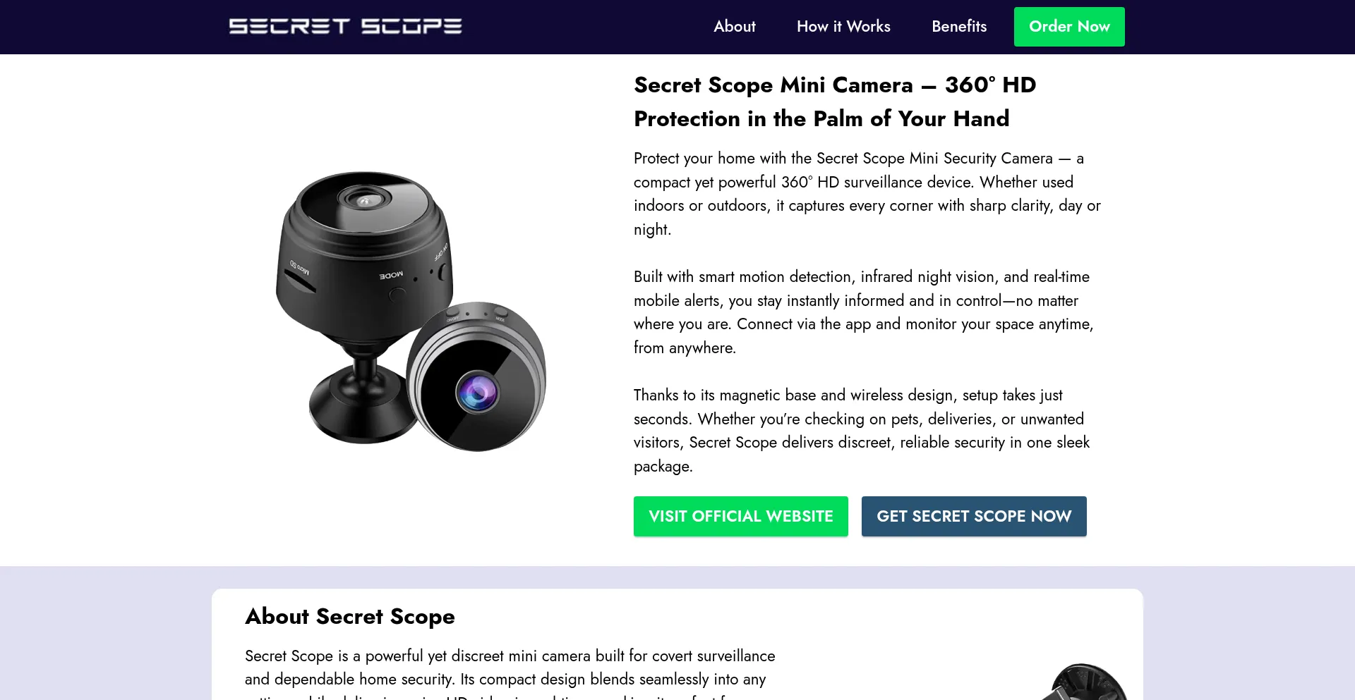 Website screenshot of Eng-secretscopecamera.com