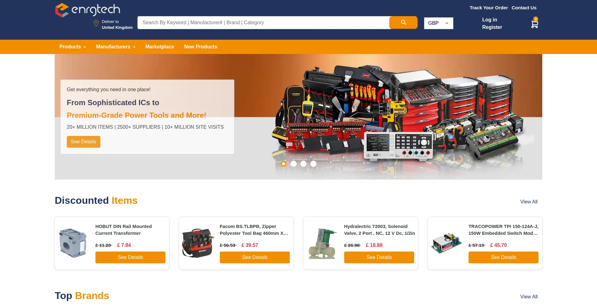 Website screenshot of Enrgtech.co.uk