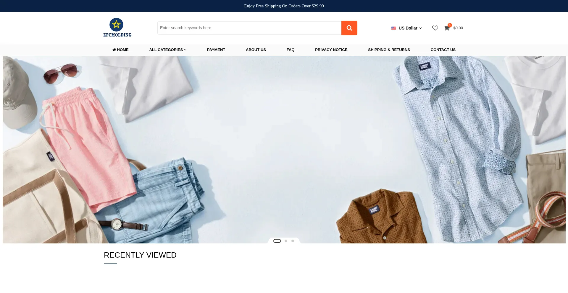 Website screenshot of Epcmolding.com