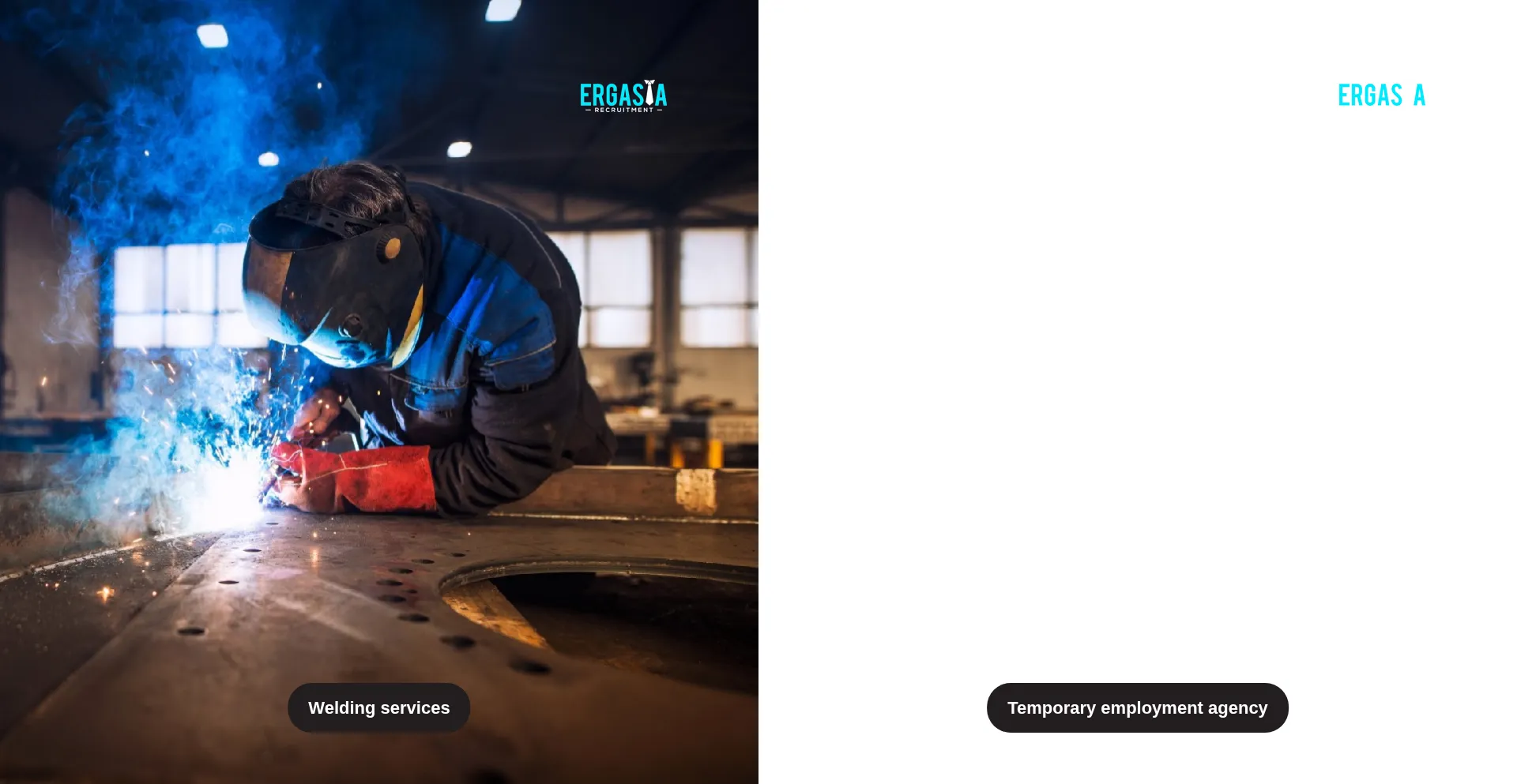Website screenshot of Ergasia.group