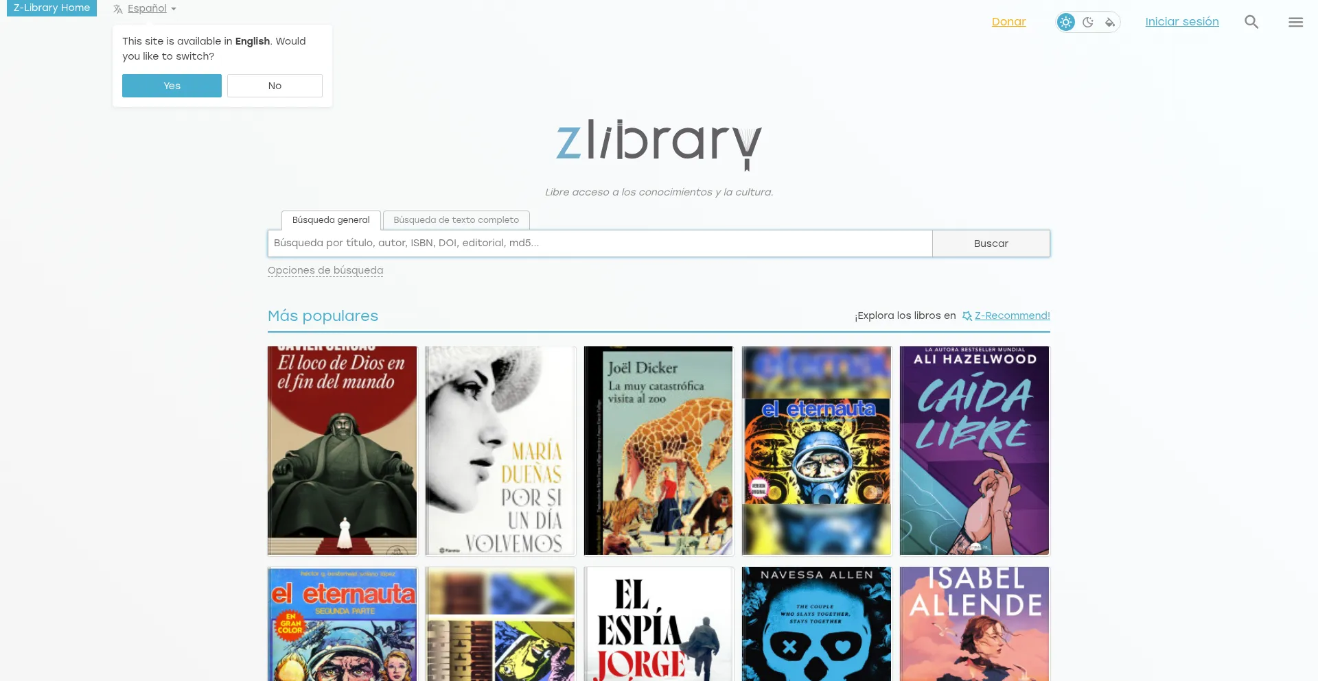 Website screenshot of Es.1lib.sk