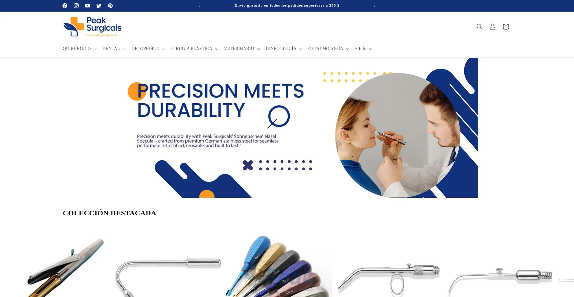 ¿És Seguro y Confiable Es.peaksurgicals.com?