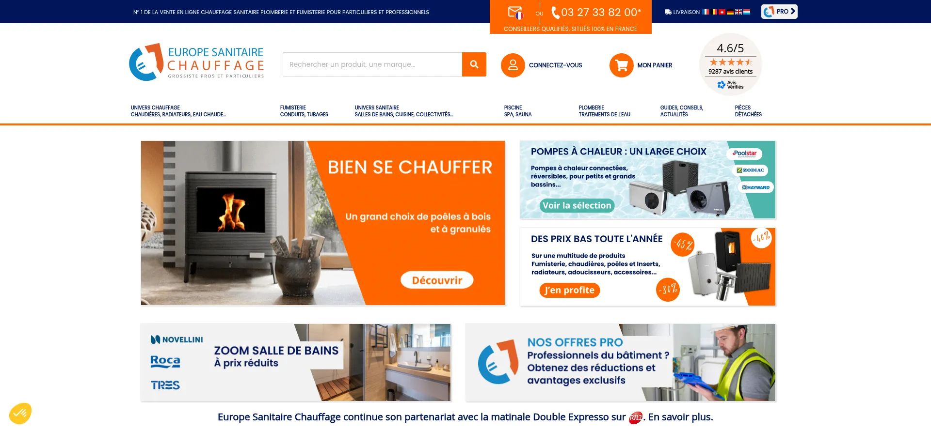 Esc-grossiste.fr Screenshot