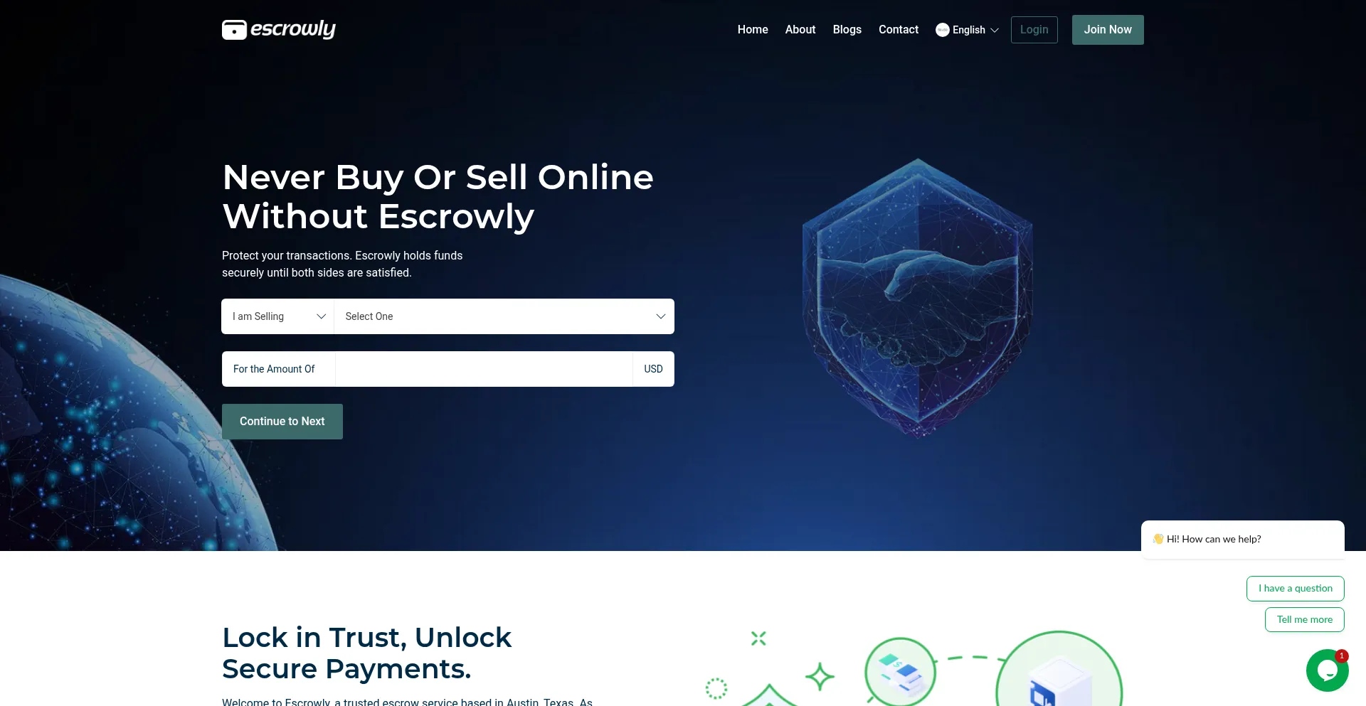 Escrowly.co Screenshot