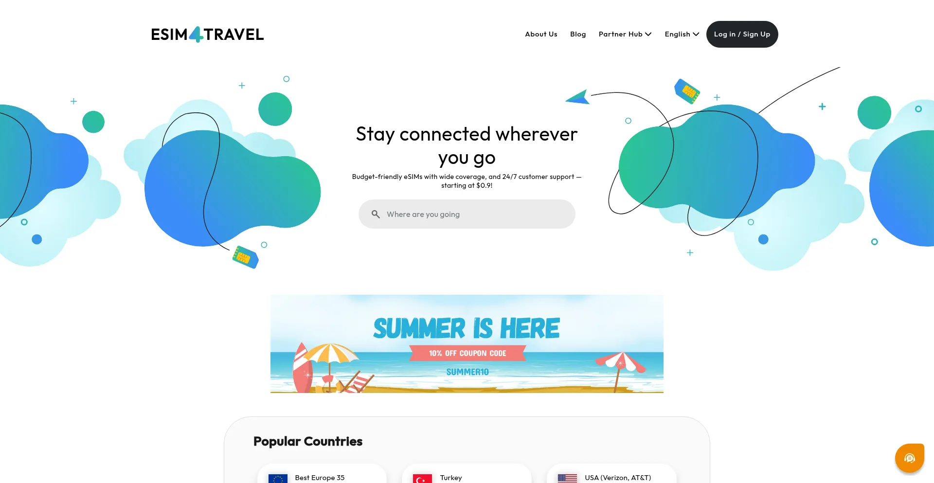 Esim4travel.com Screenshot