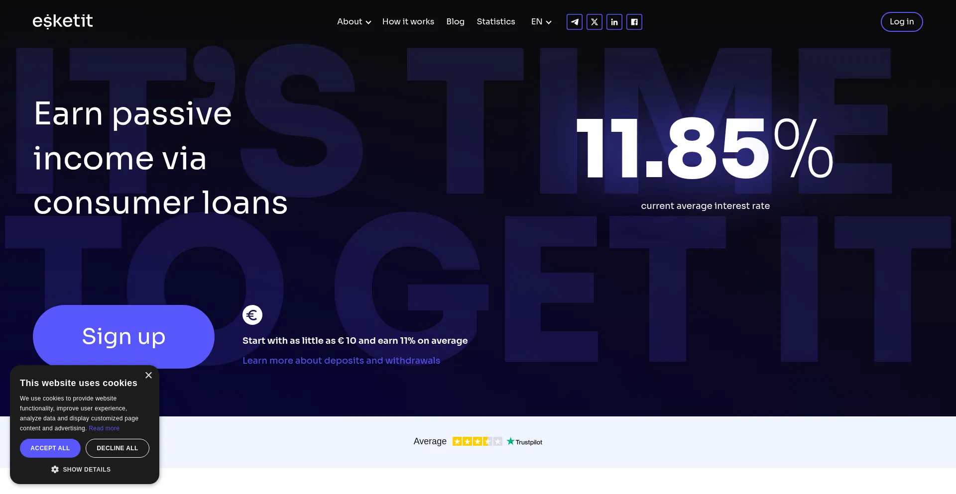 Website screenshot of Esketit.com