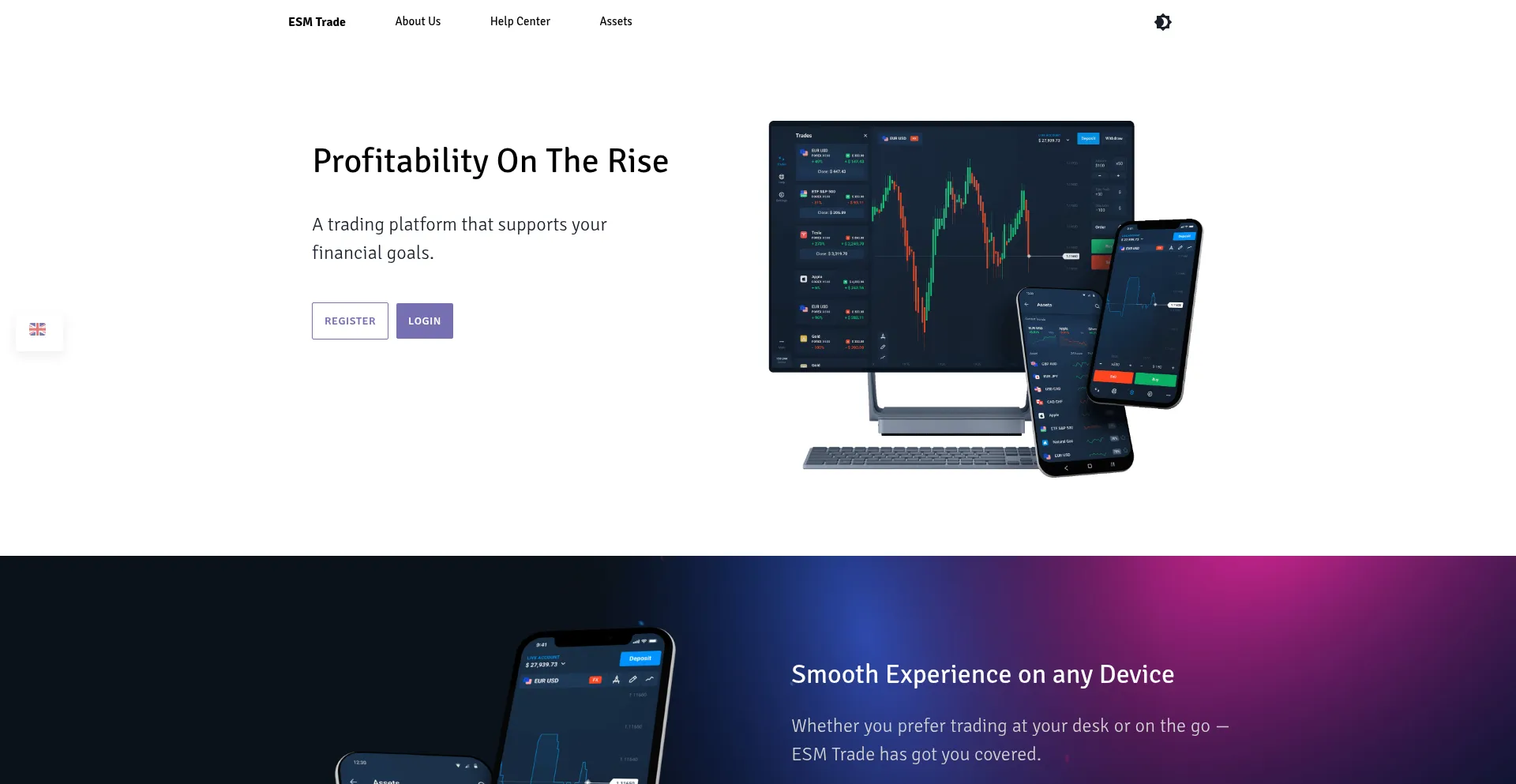 Website screenshot of Esmtradecoperation.live
