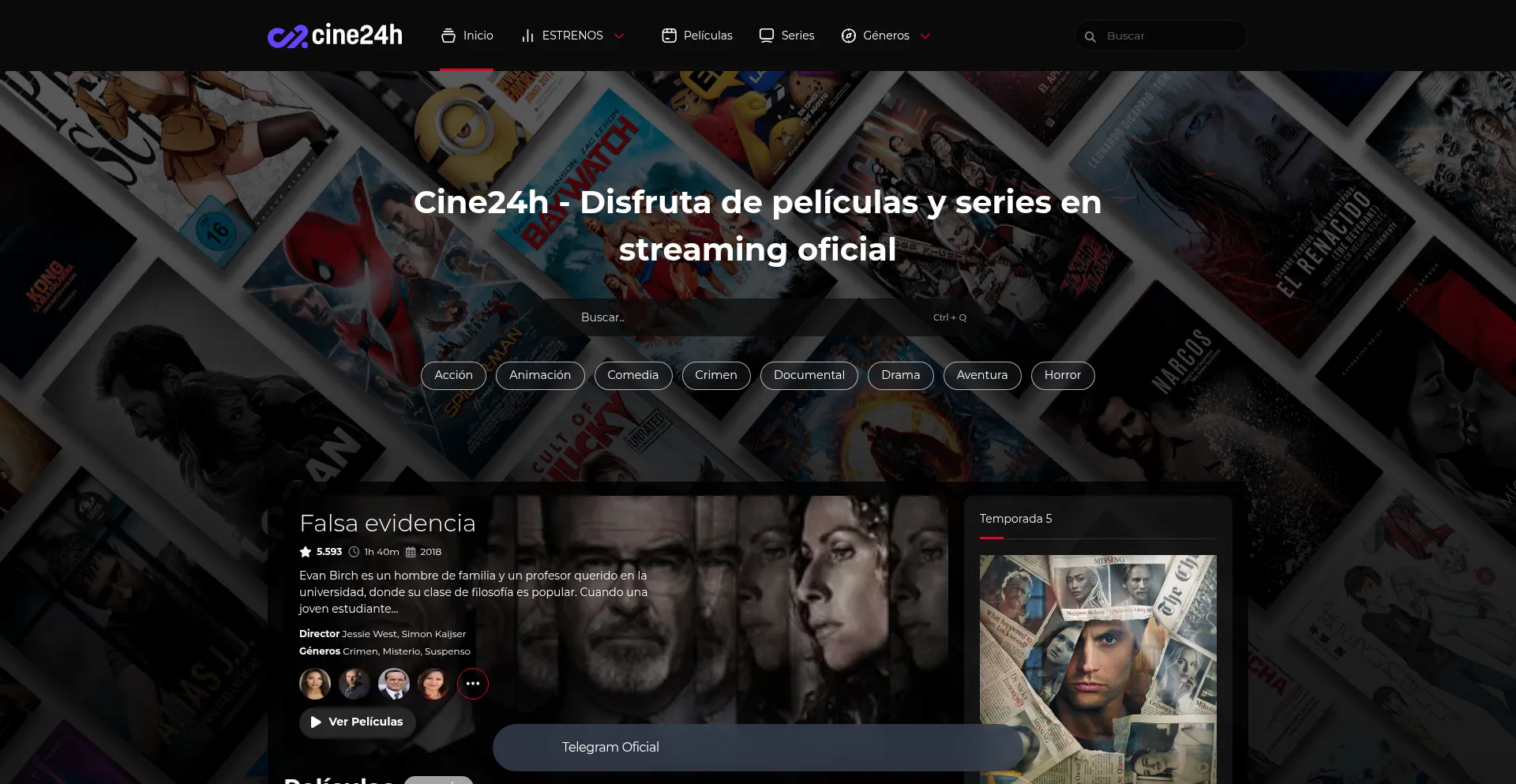 Esp.cine24h.online Screenshot