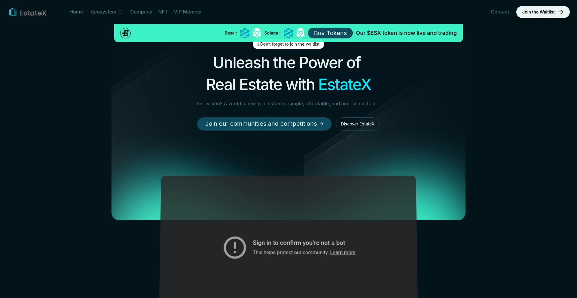 Website screenshot of Estatex.eu