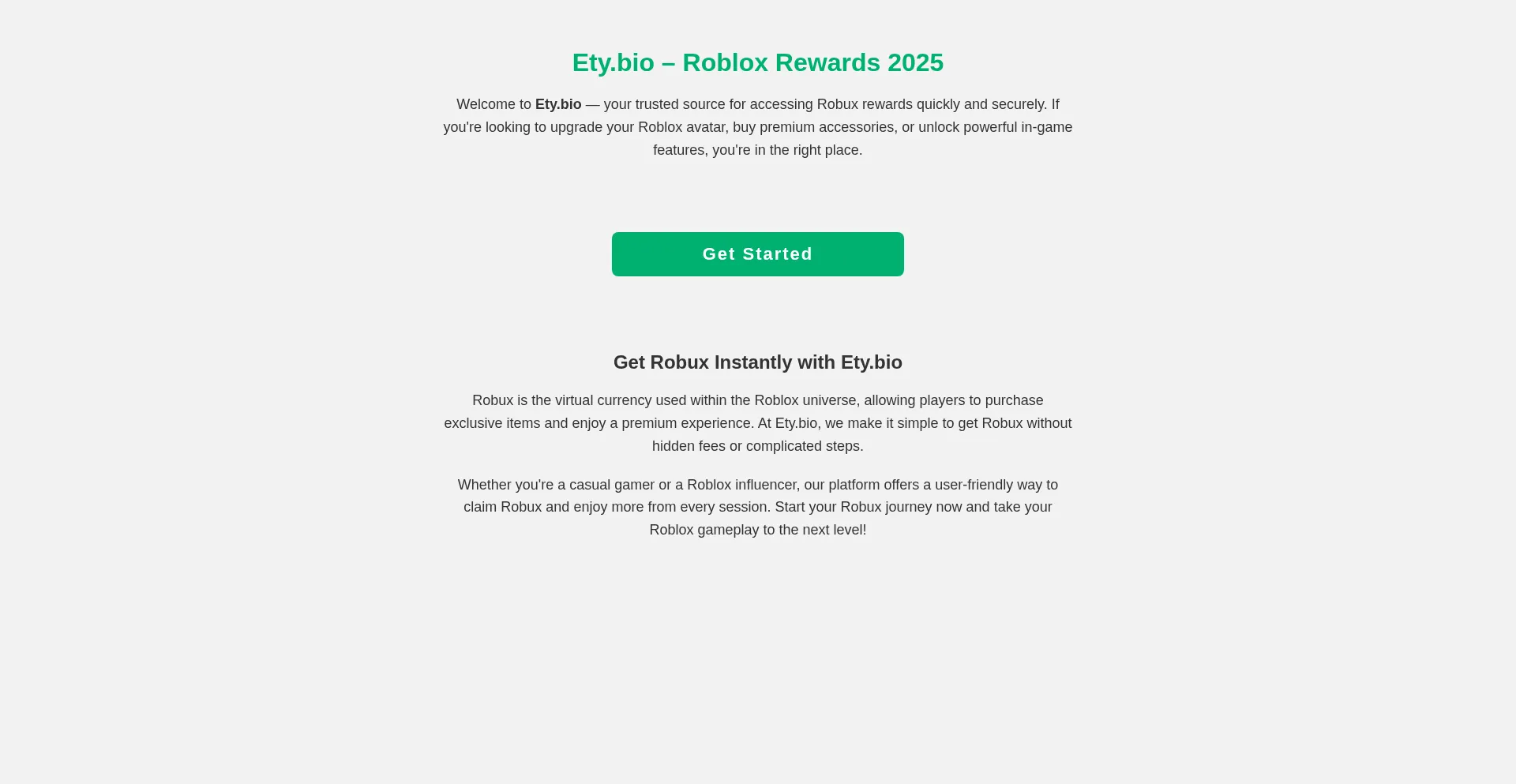 Website screenshot of Ety.bio