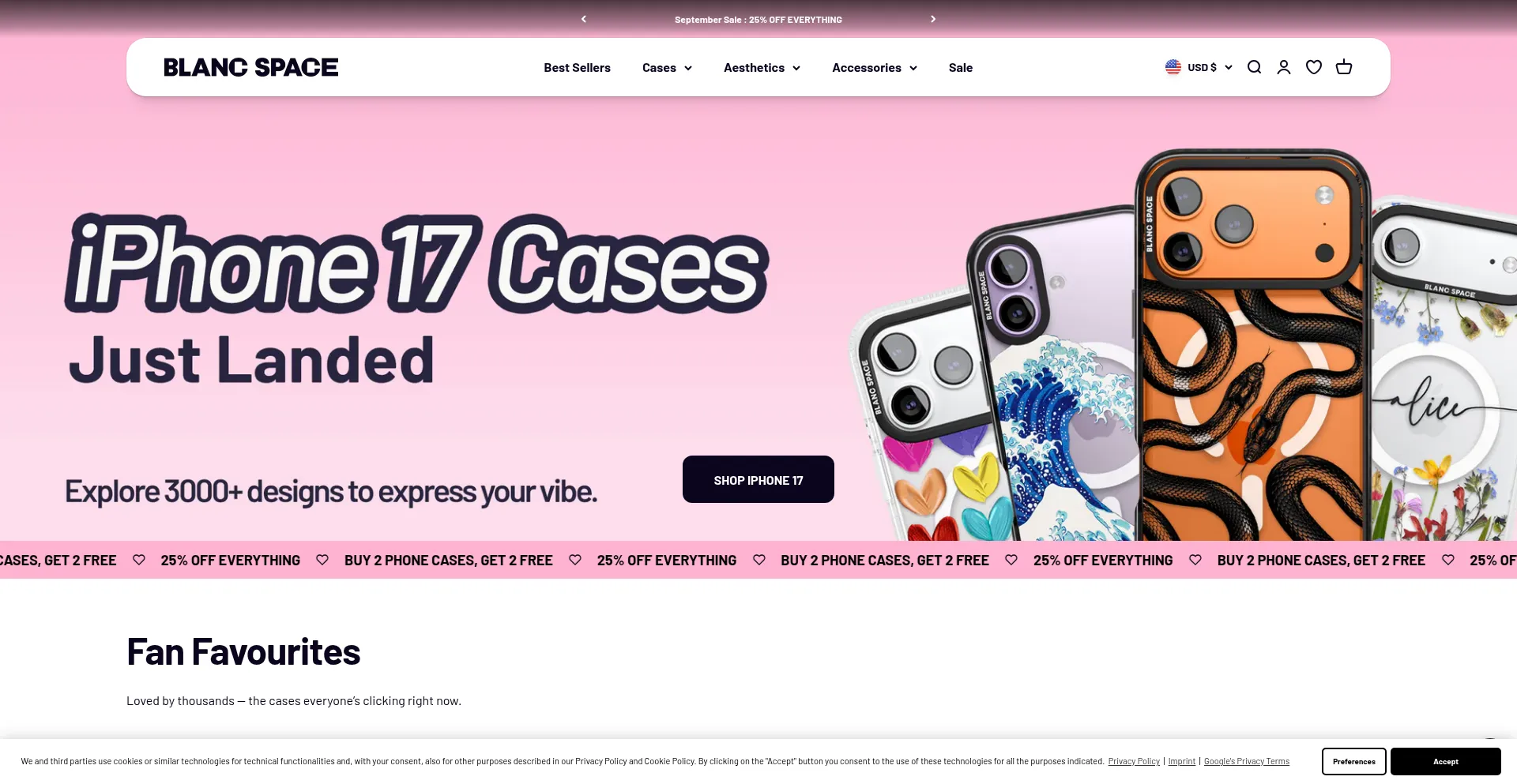 Eu.blancspace.com Screenshot