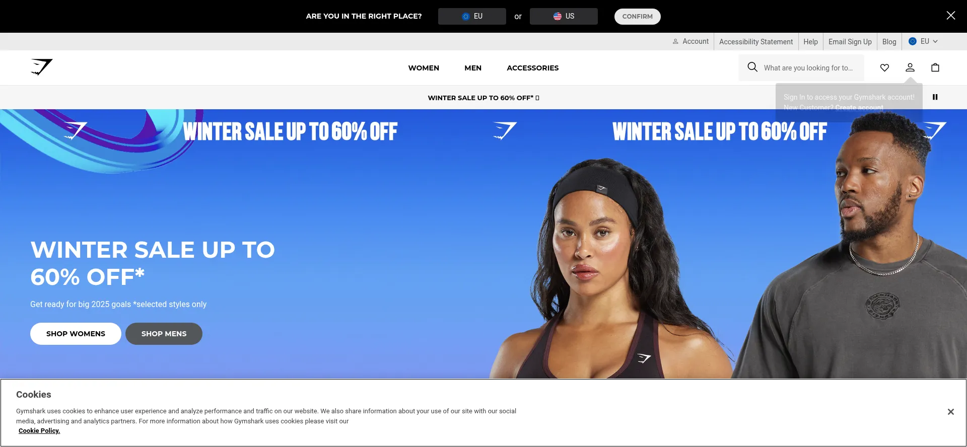 Eu.gymshark.com Screenshot
