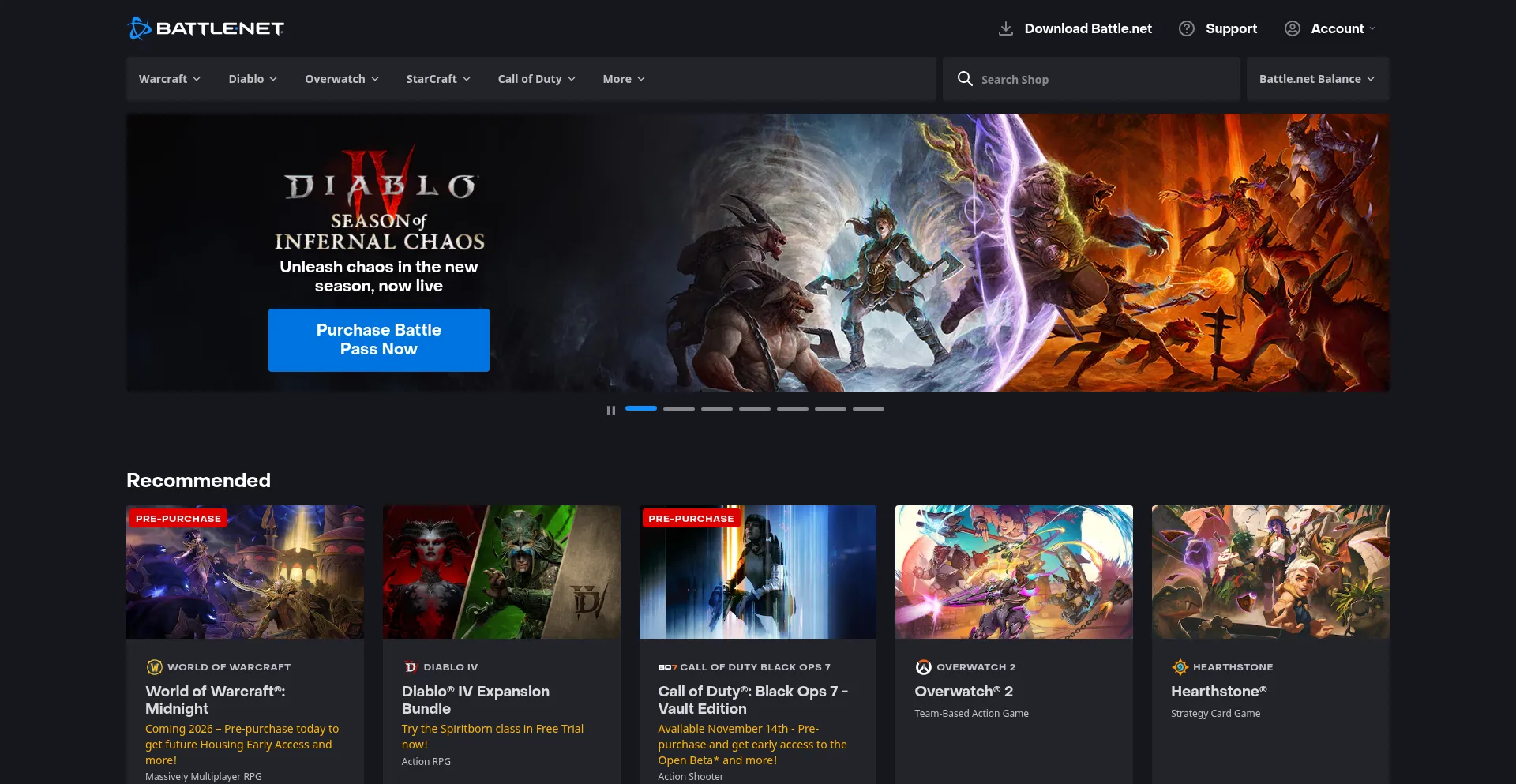 Eu.shop.battle.net Screenshot