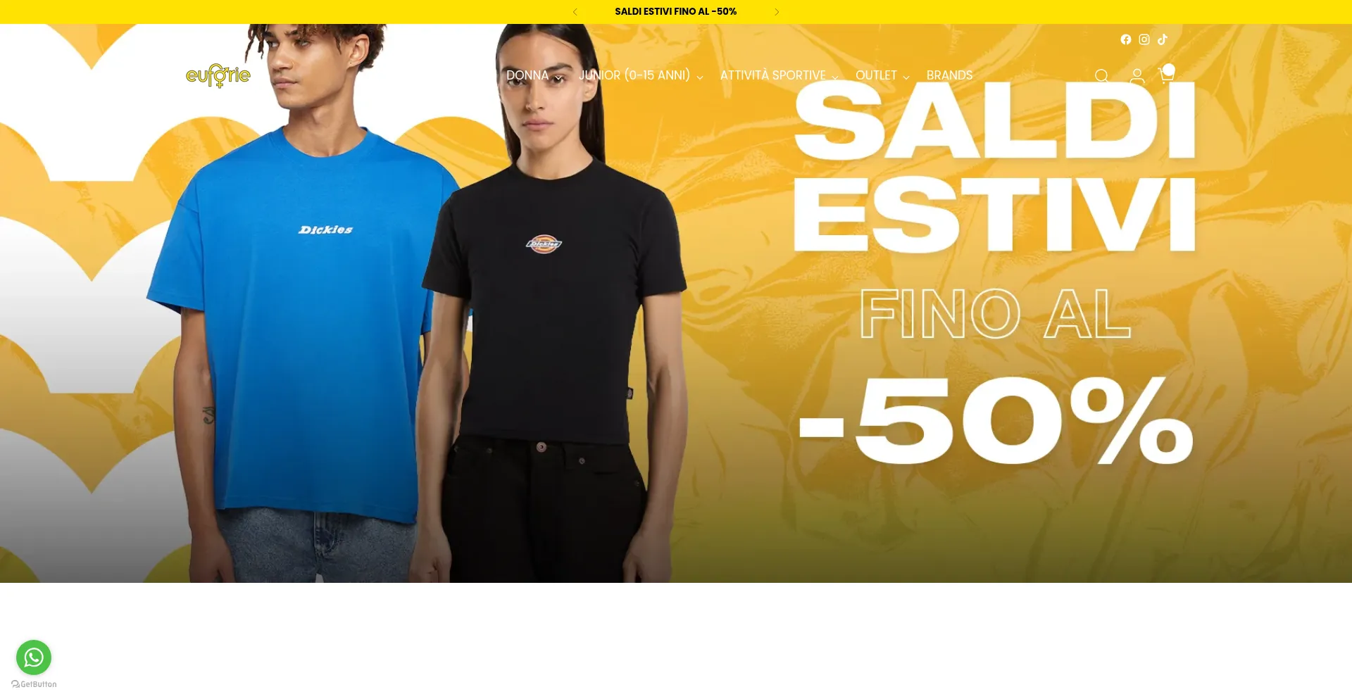 Website screenshot of Euforie.com