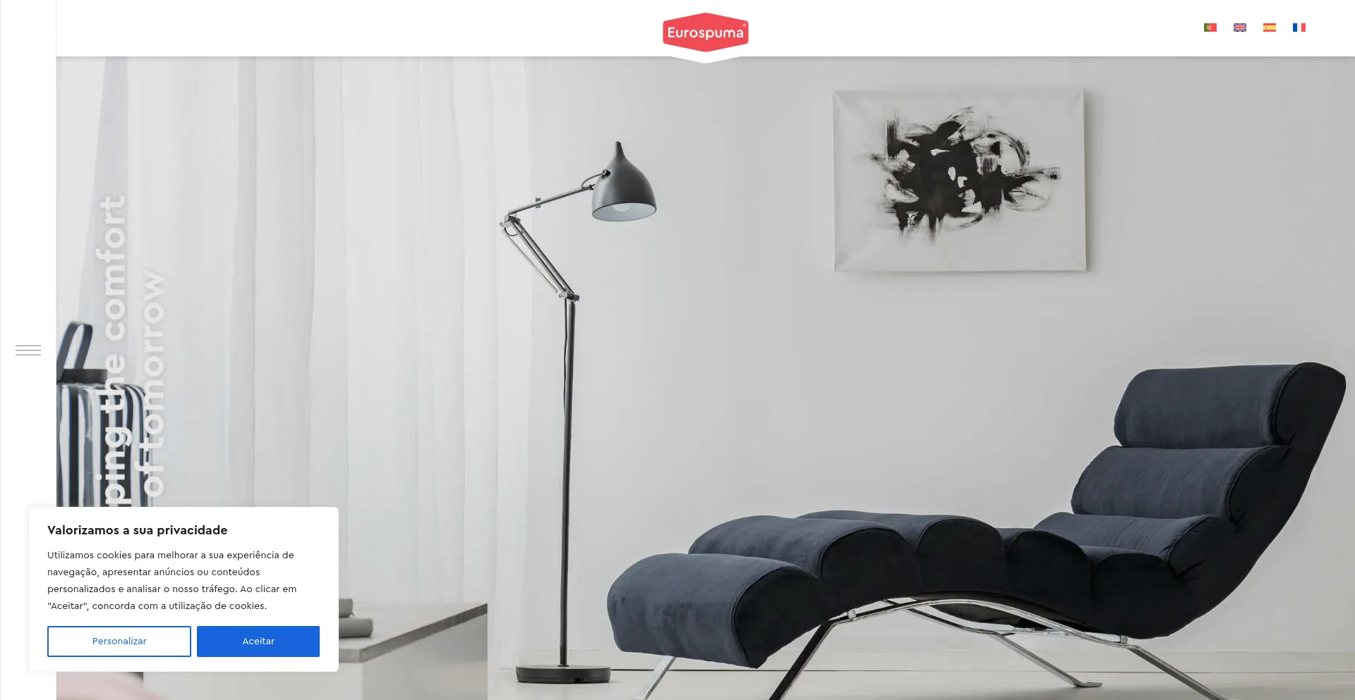 Website screenshot of Eurospuma.com