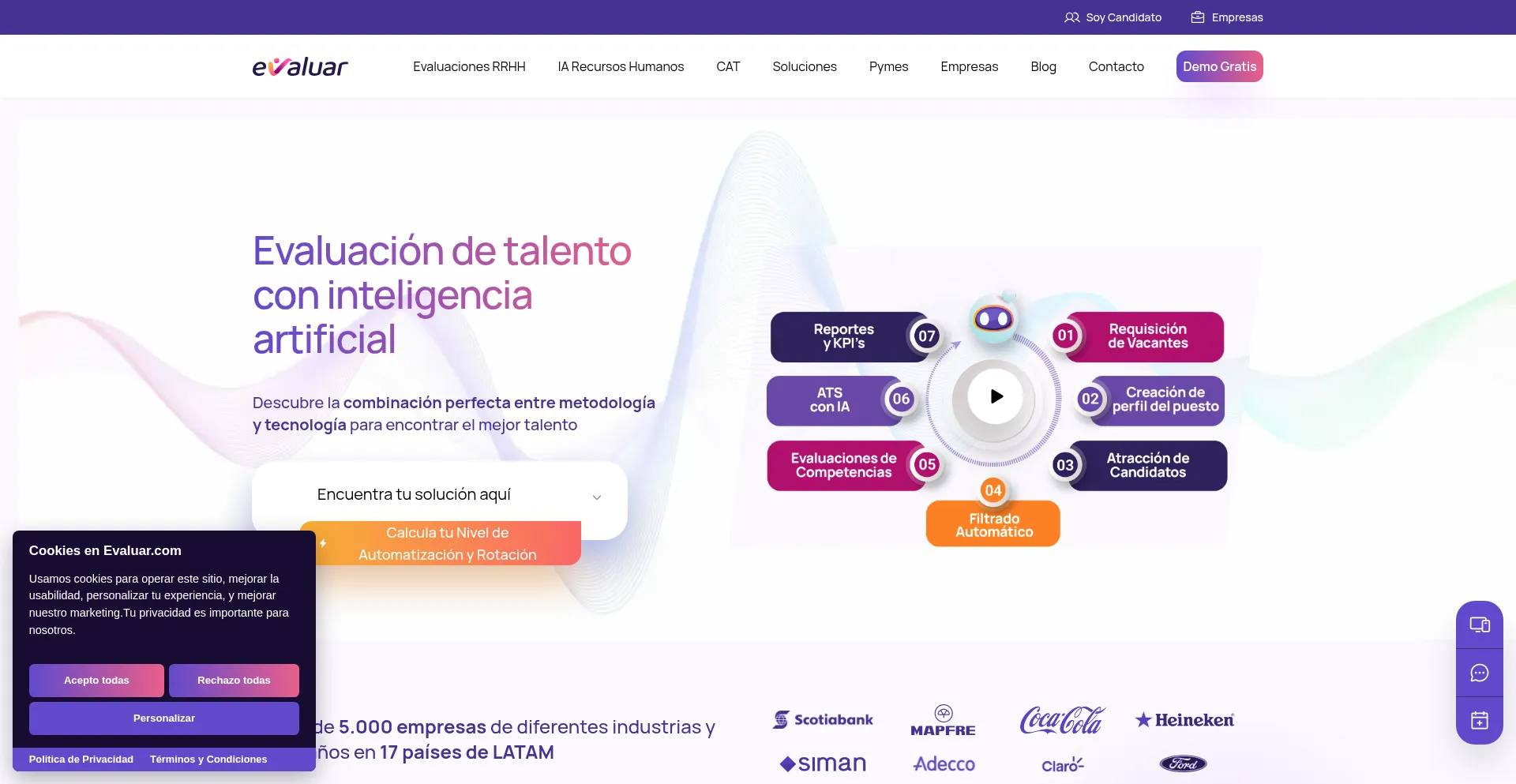 Evaluar.com Screenshot