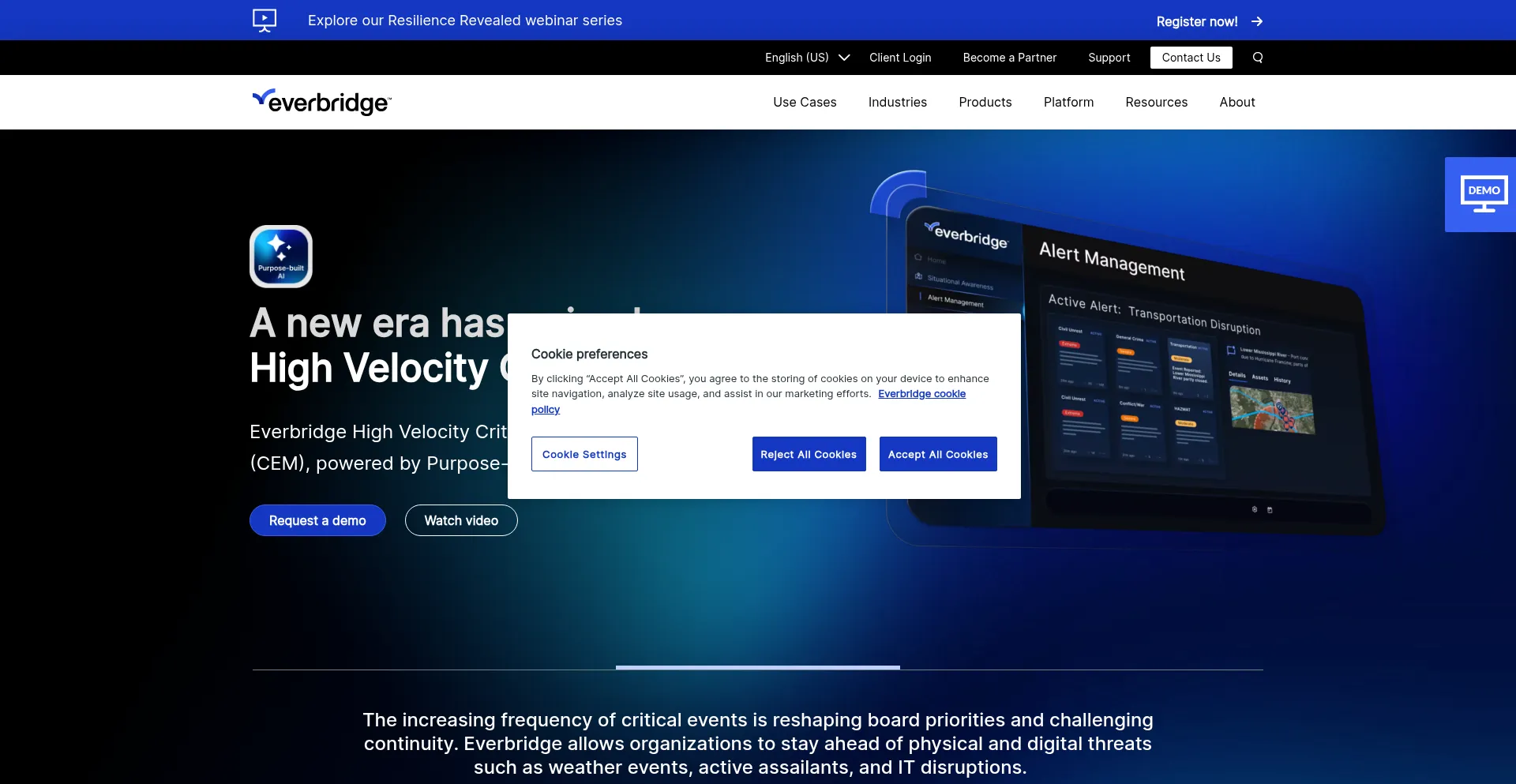 Website screenshot of Evbg.co