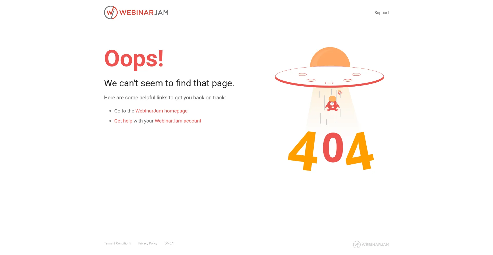Website screenshot of Event.webinarjam.com