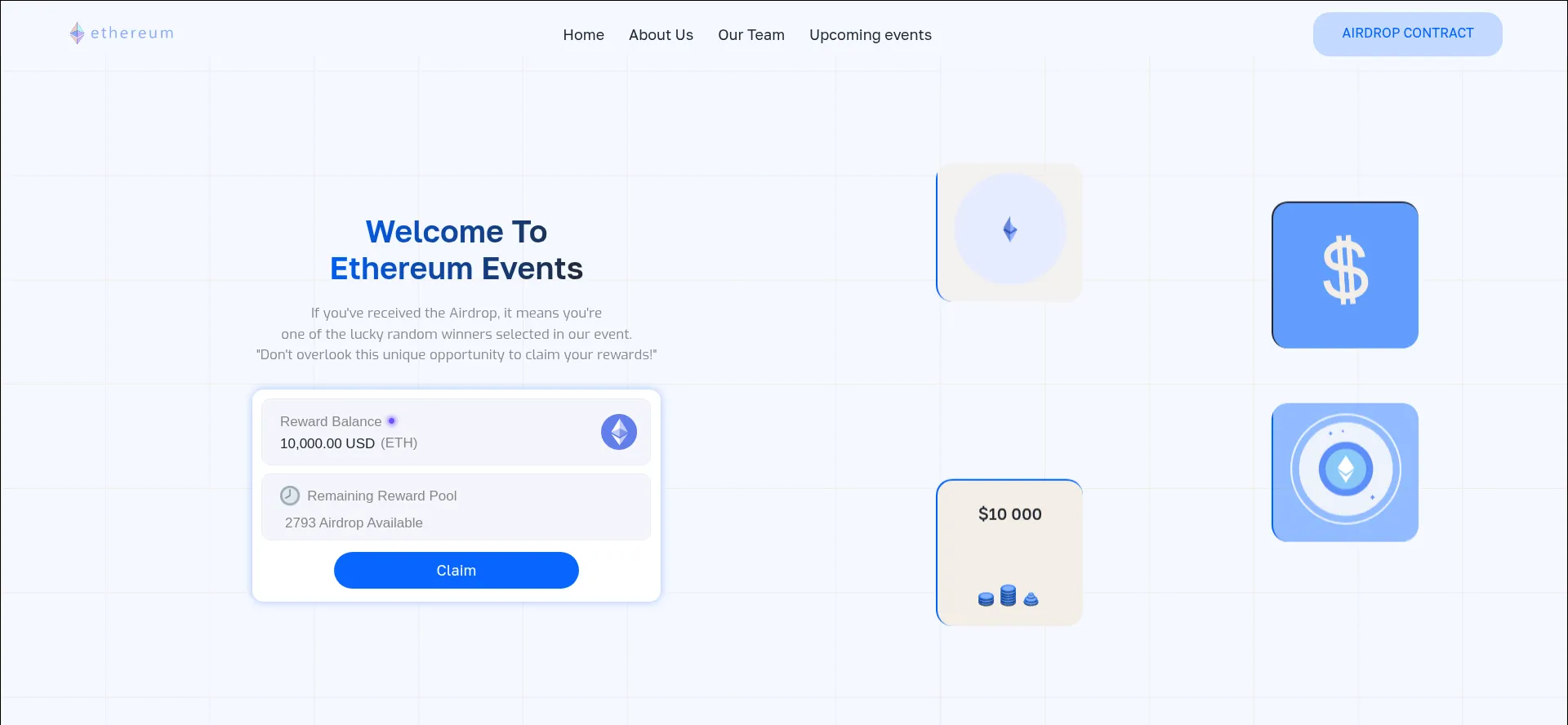 Website screenshot of Eventdrop.org
