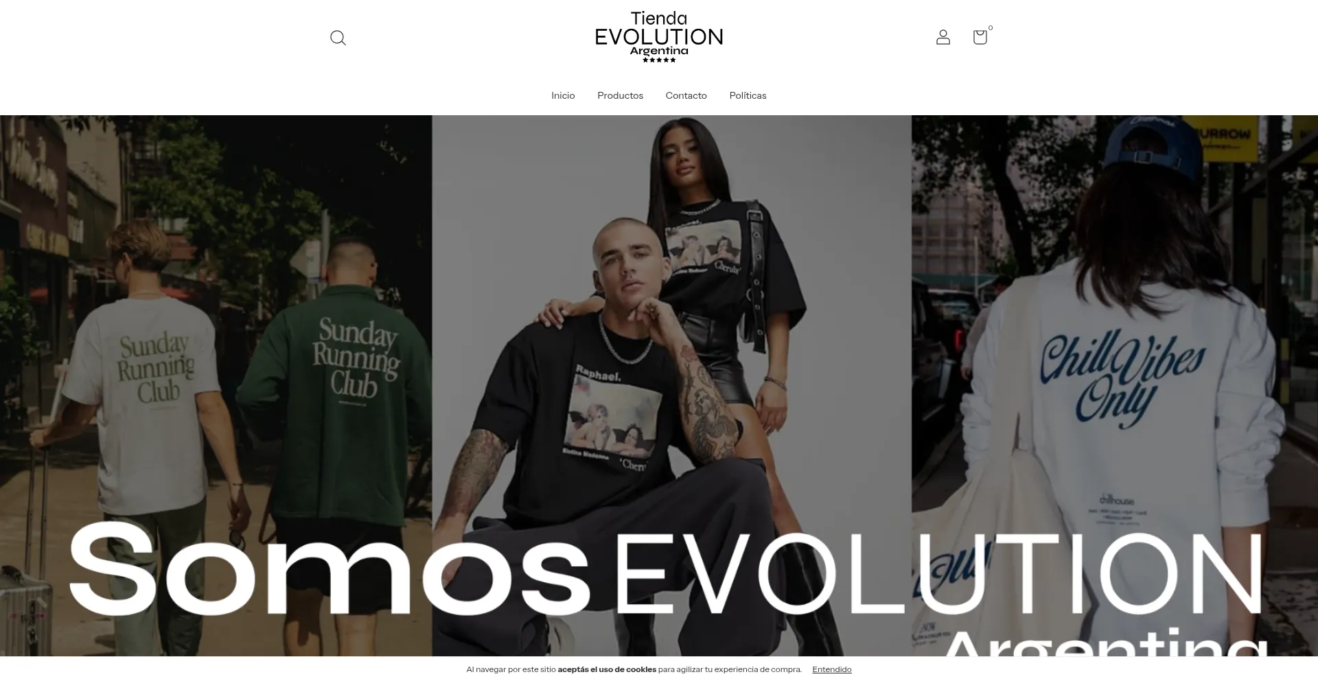 Website screenshot of Evolutionargentina.store