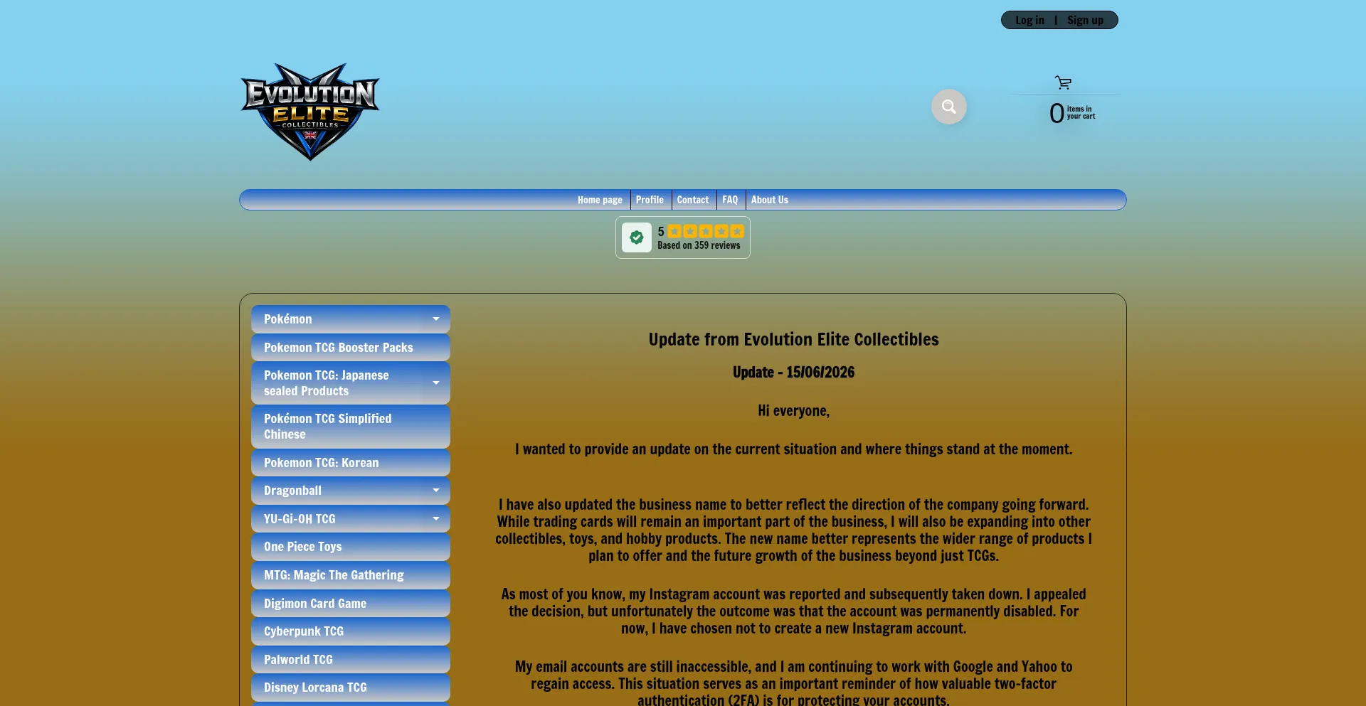 Evolutionelitecollectibles.com