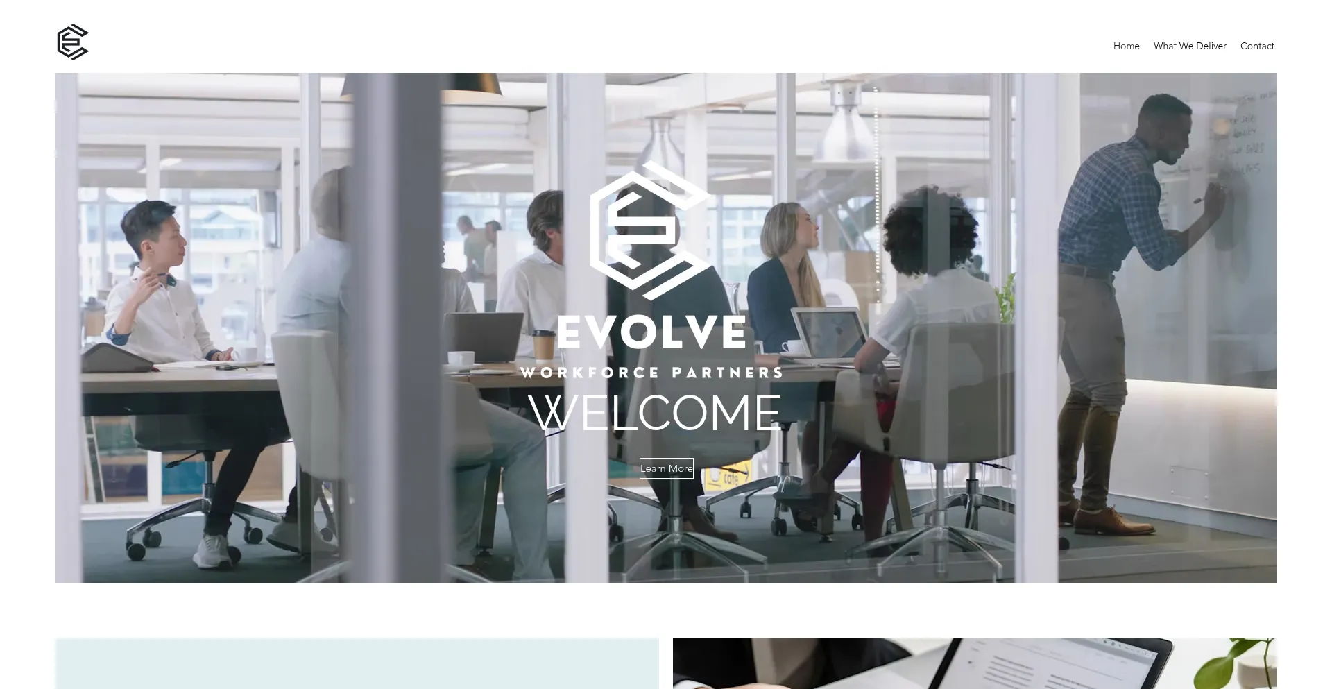 Website screenshot of Evolve-work.com
