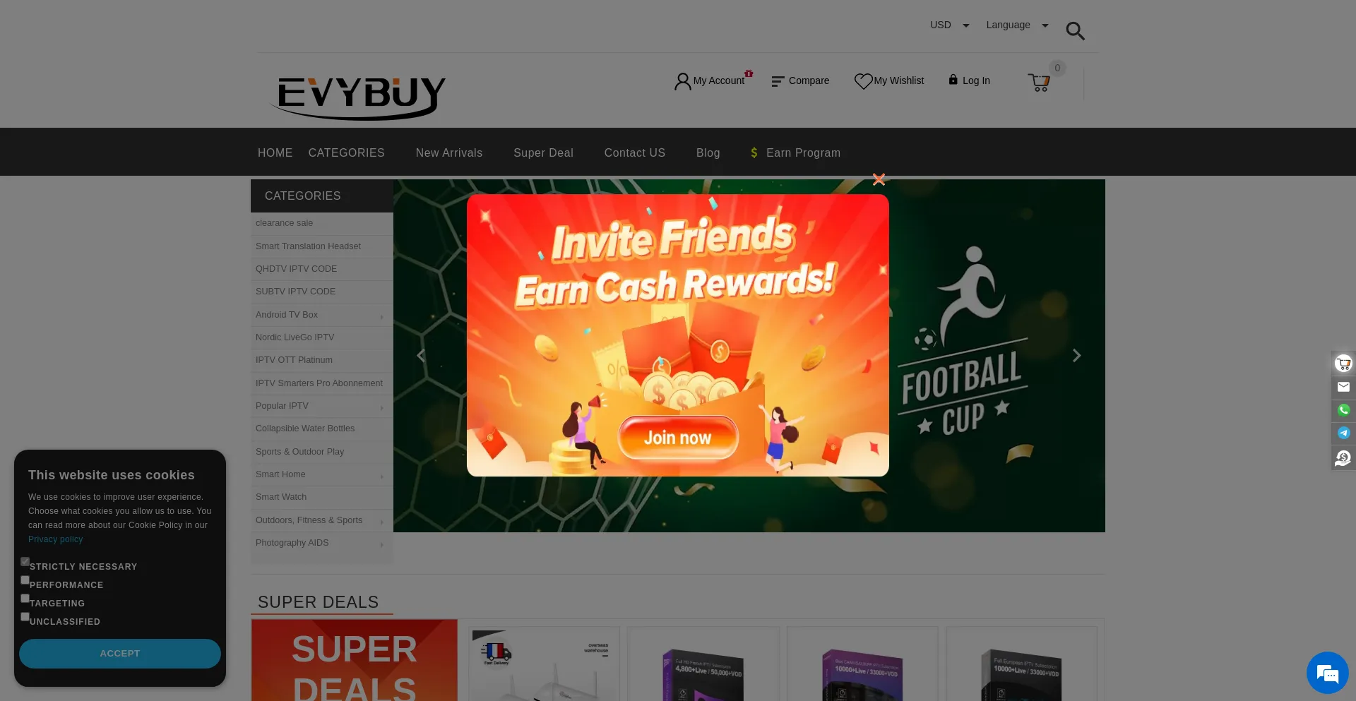 Website screenshot of Evybuy.com