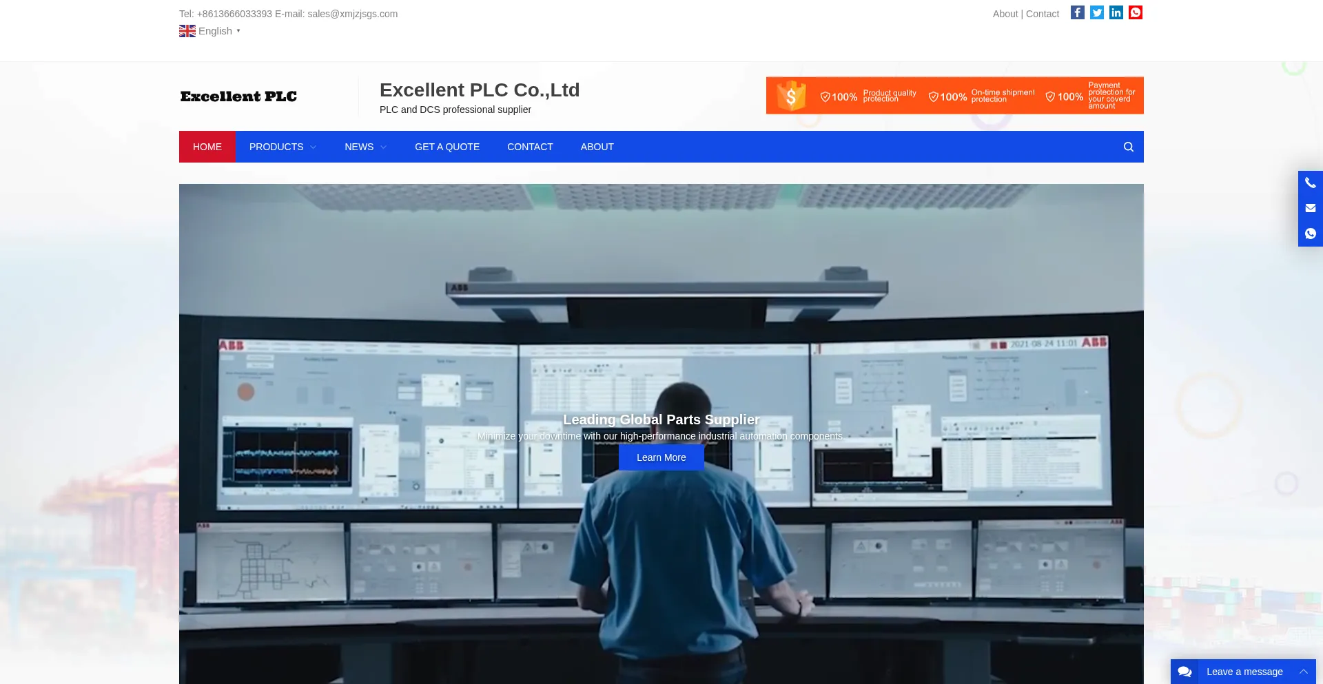 Website screenshot of Excellentplc.com