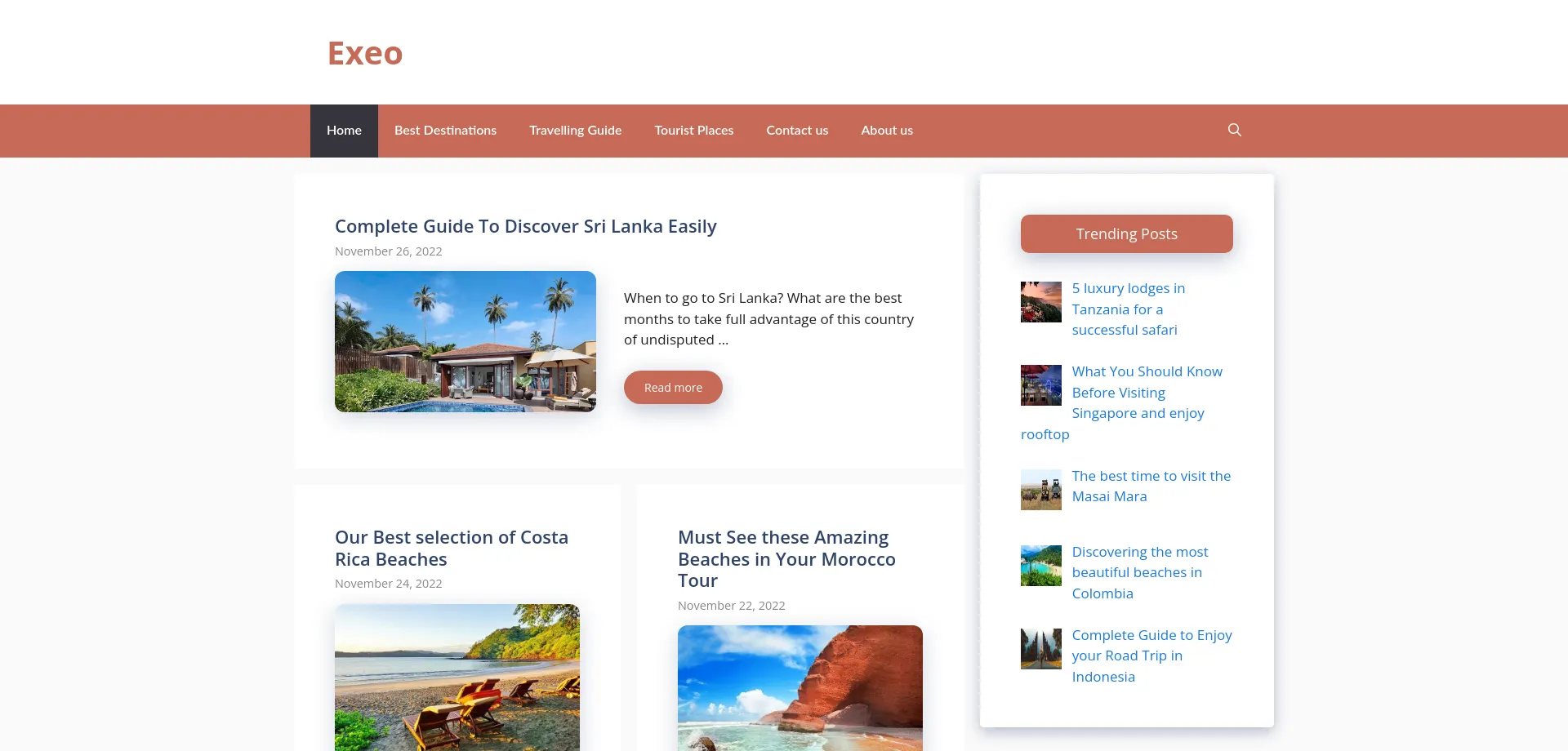 Website screenshot of Exeo.app