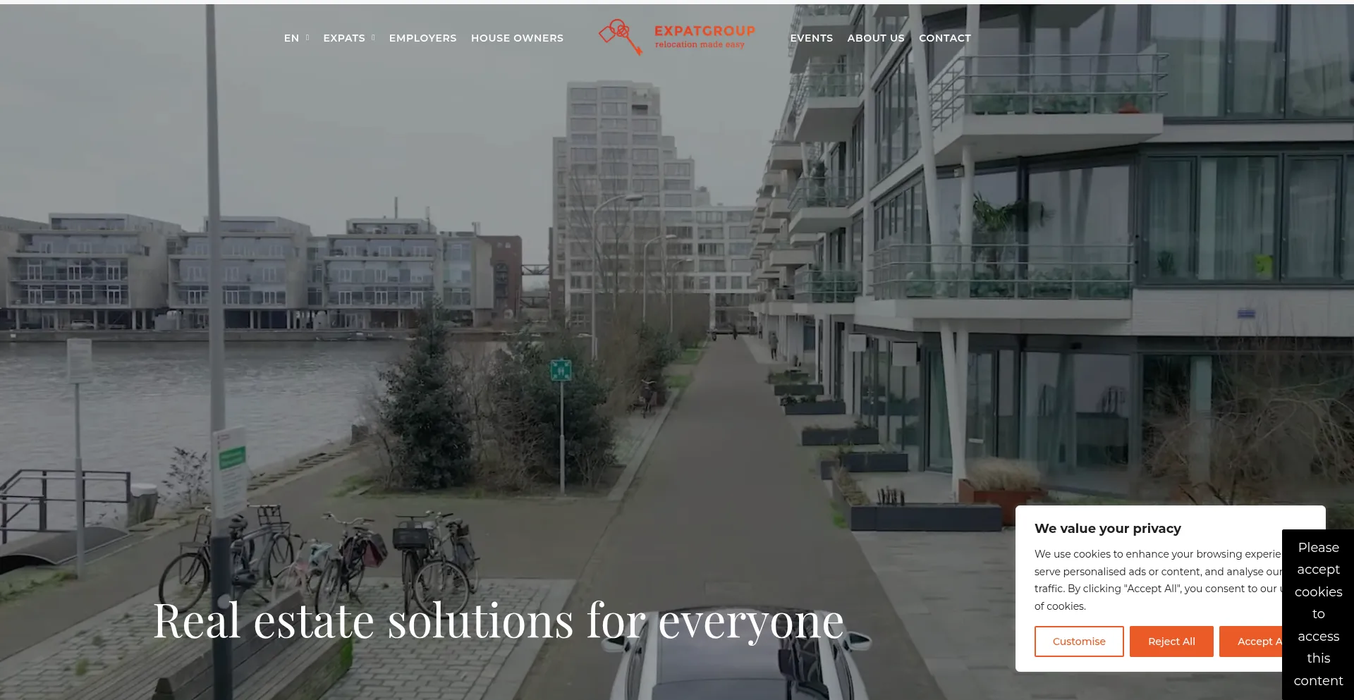 Website screenshot of Expatgroup.com