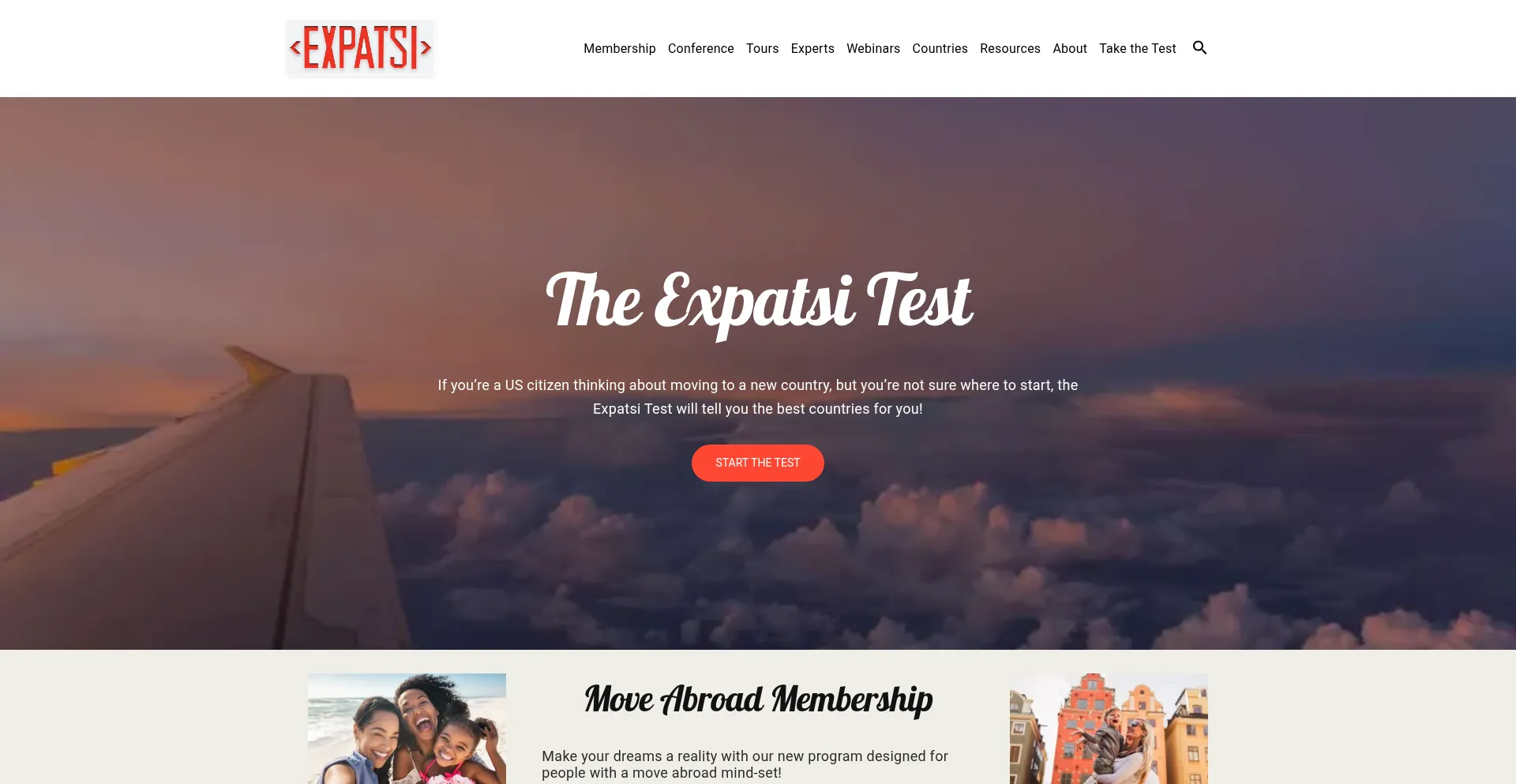 Website screenshot of Expatsi.com