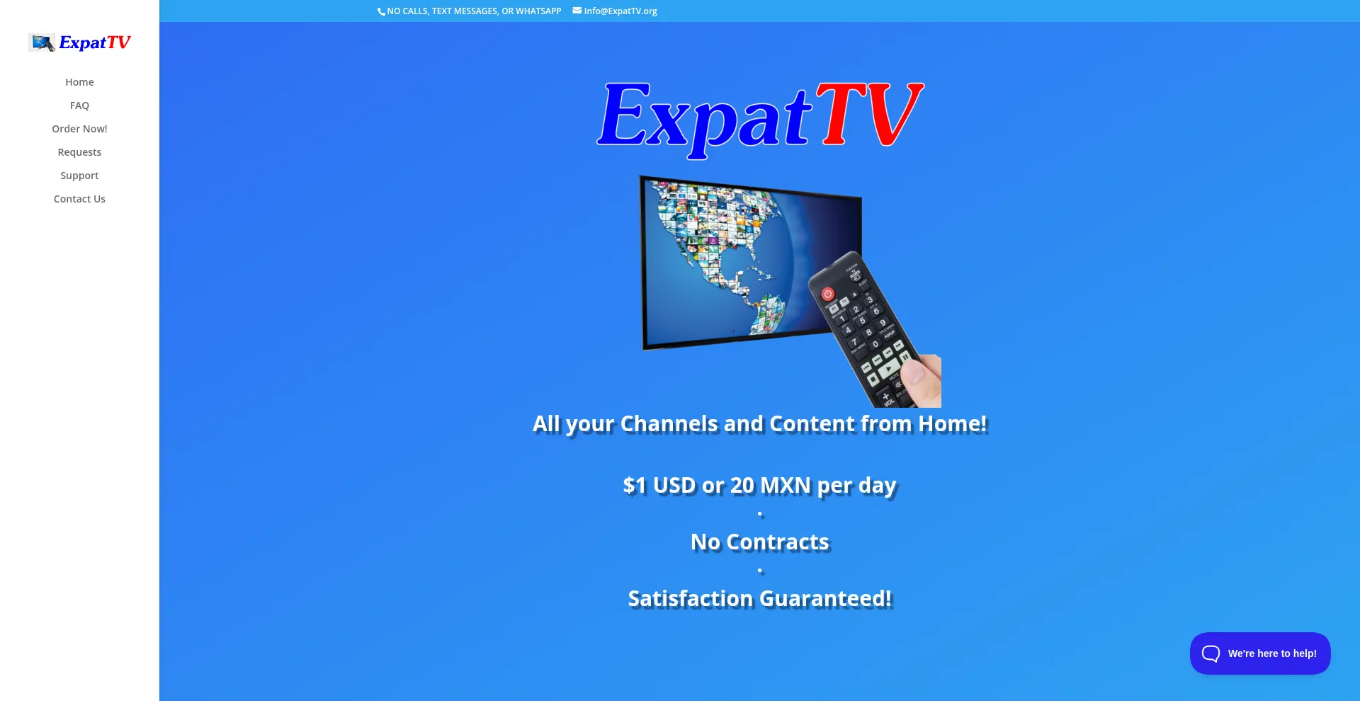 Website screenshot of Expattv.org