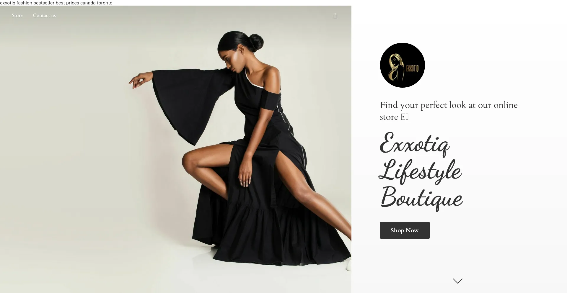 Website screenshot of Exxoboutique.company.site