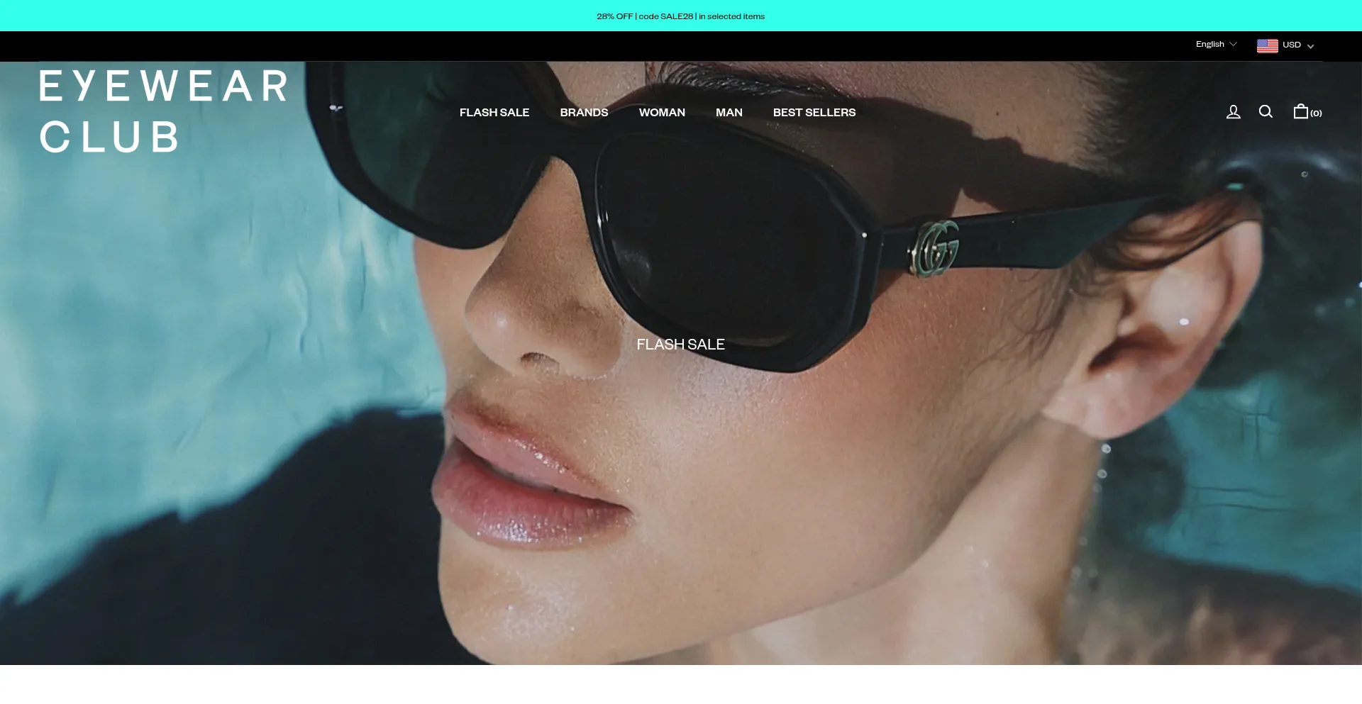 Website screenshot of Eyewear-club.com