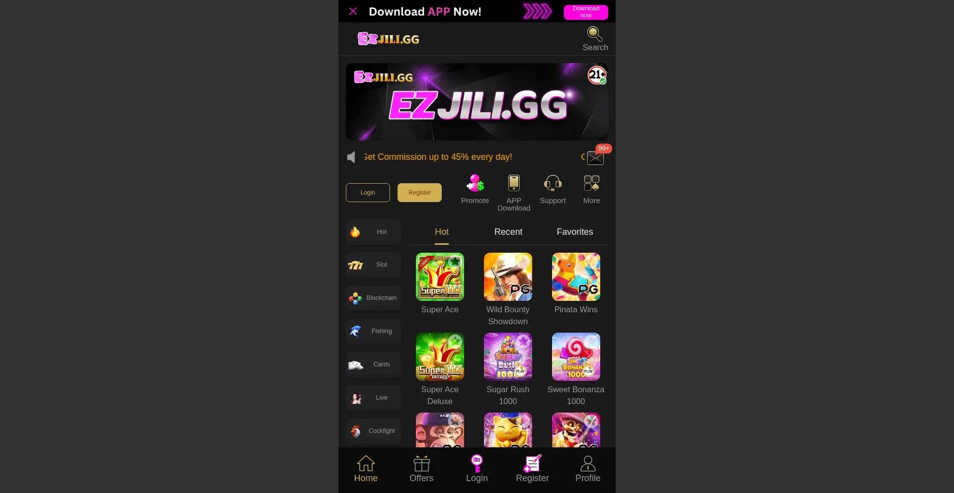 Website screenshot of Ezjiliv9.com