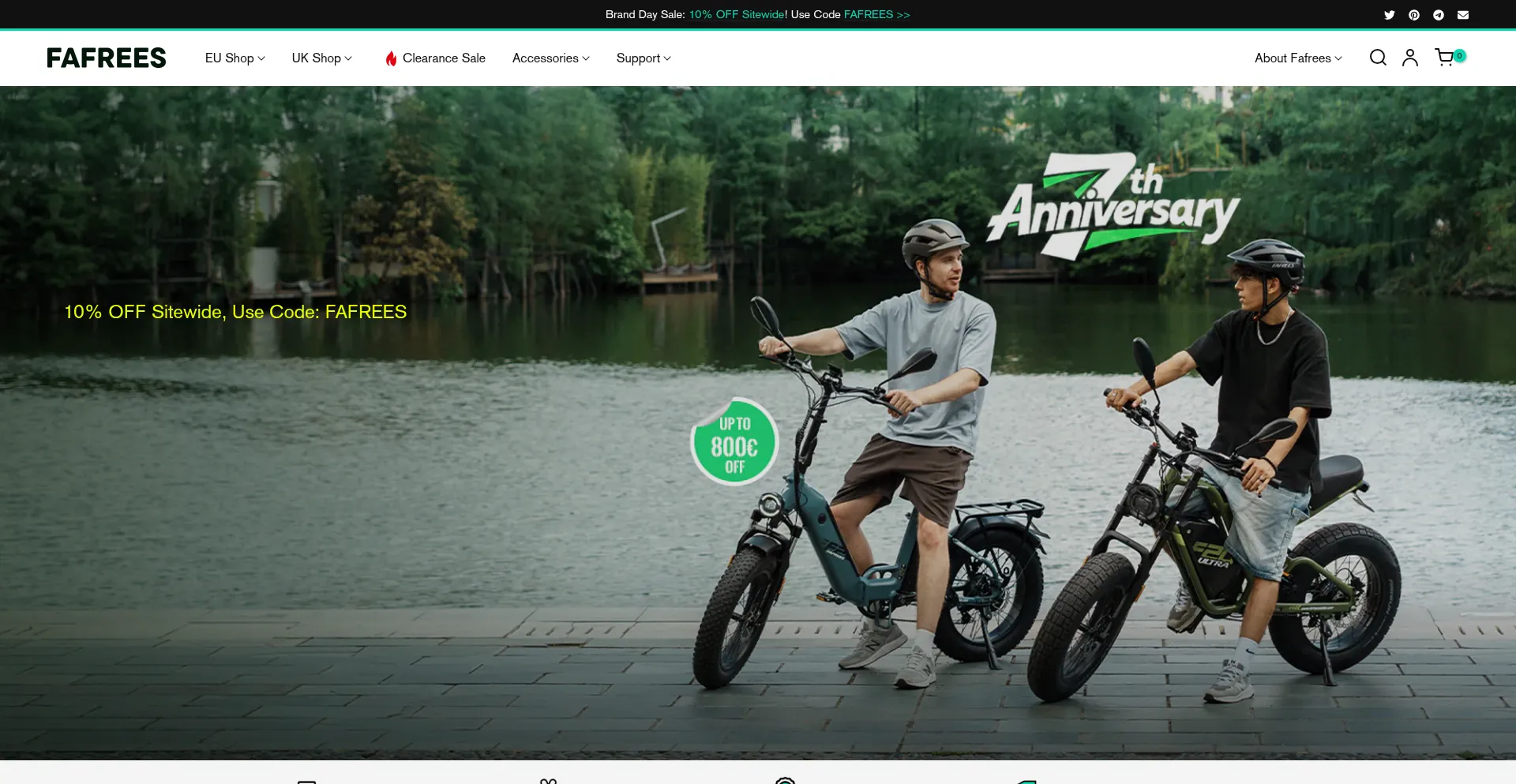 Website screenshot of Fafreesebike.com