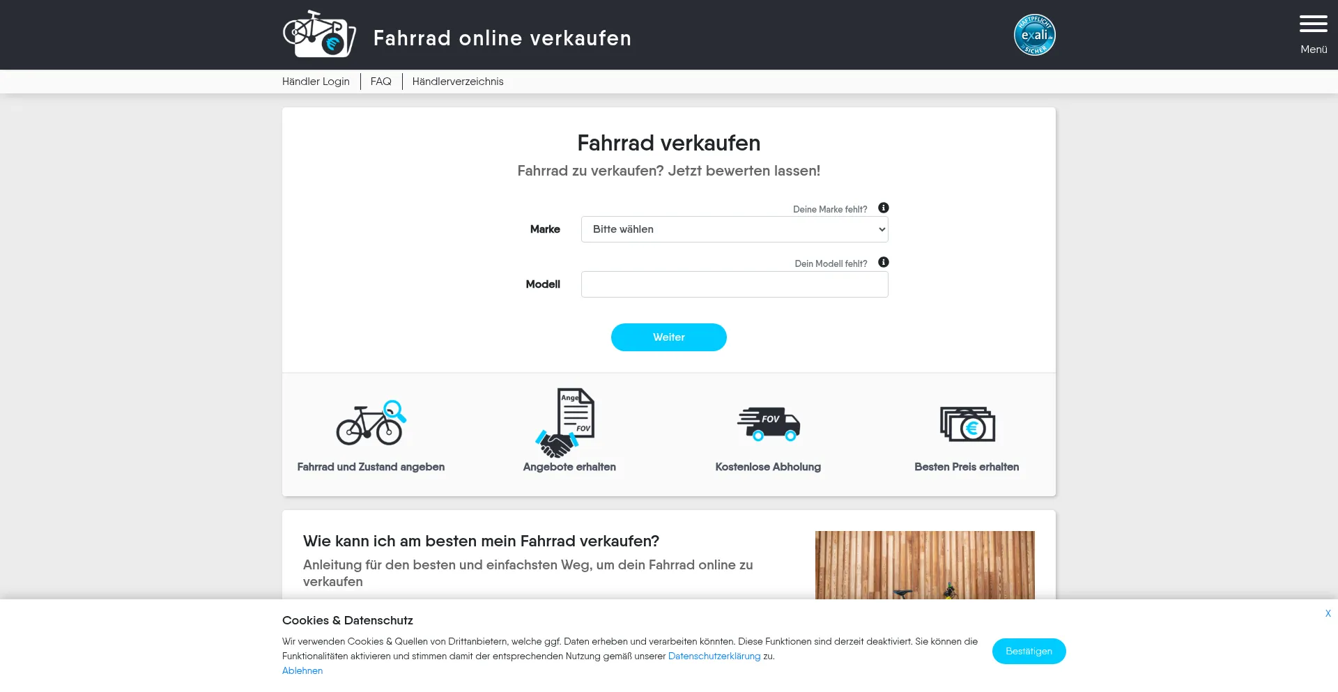 ¿És Seguro y Confiable Fahrrad-online-verkaufen.de?
