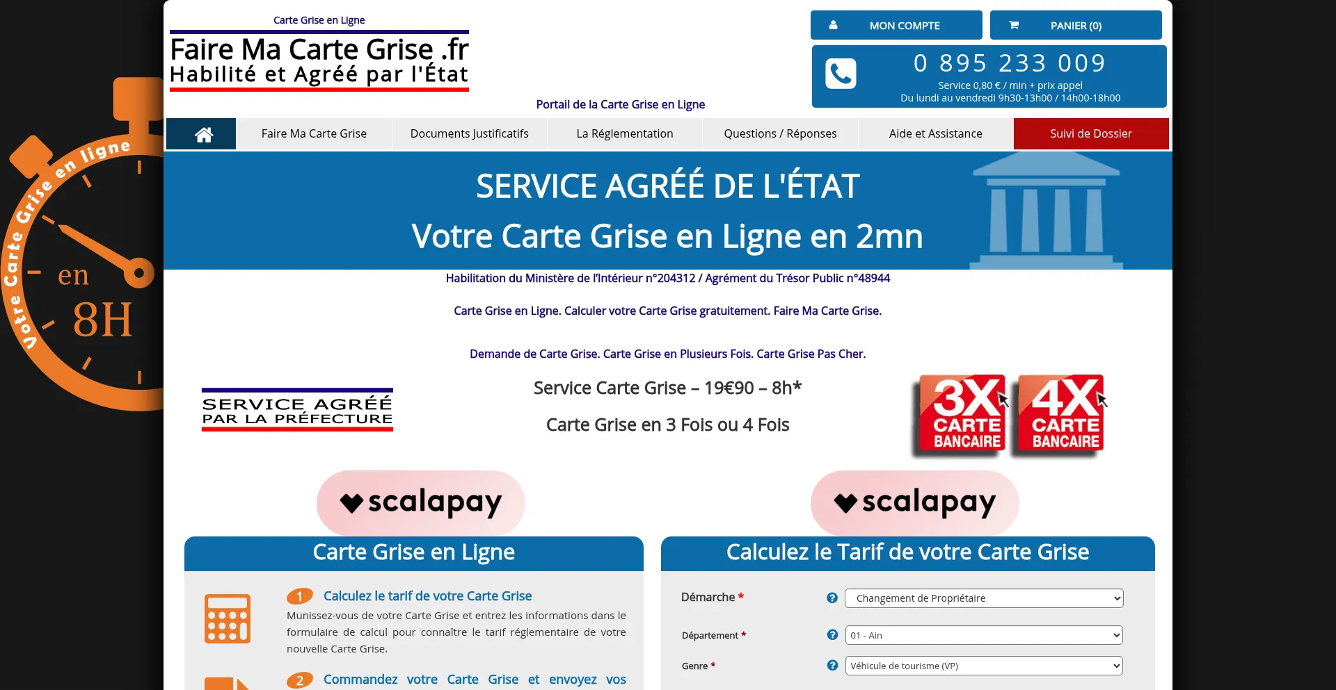 Fairemacartegrise.fr Screenshot