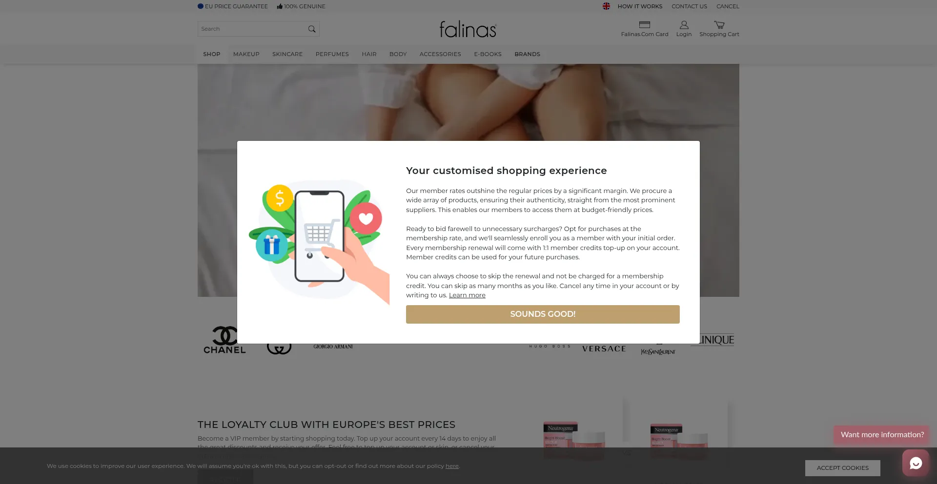 Falinas.com Screenshot