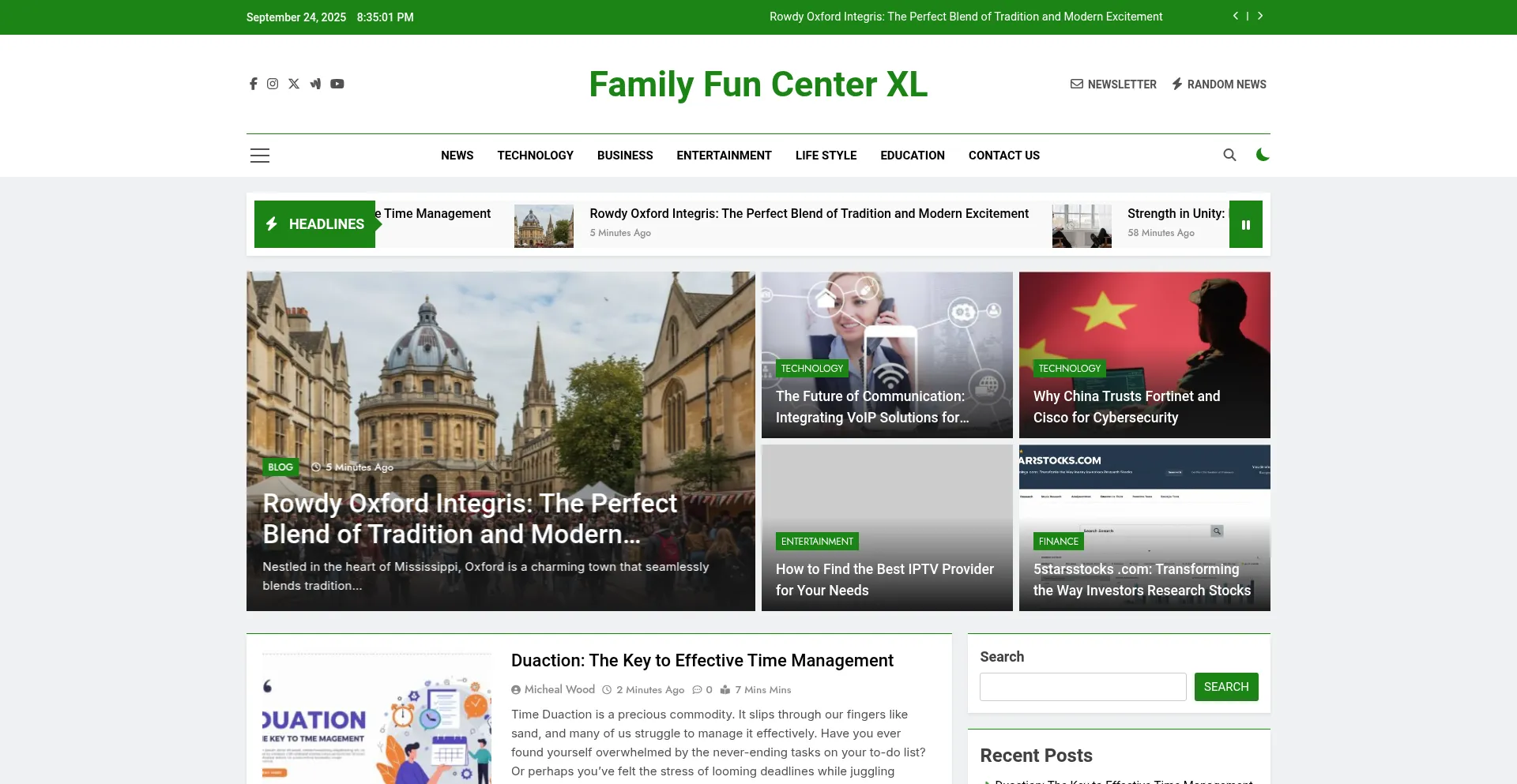 Familyfuncenterxl.com Screenshot