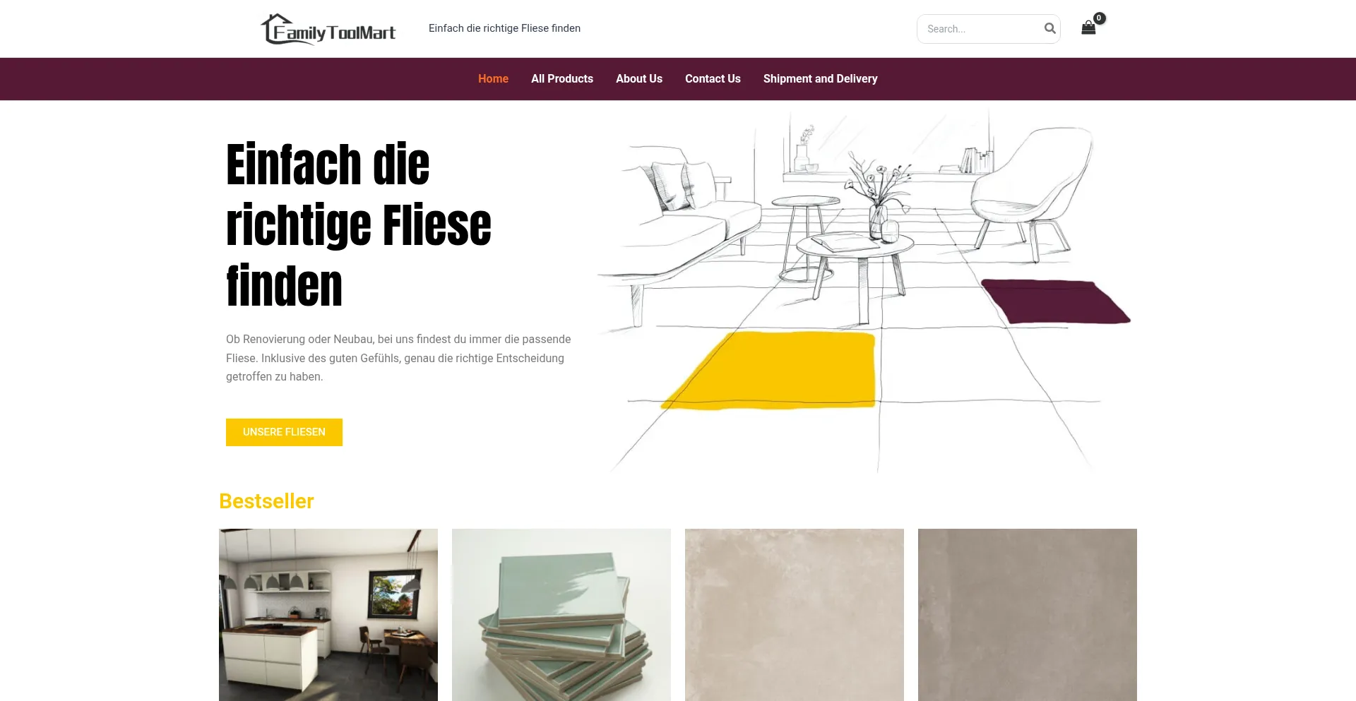 Website screenshot of Familytoolmart.com