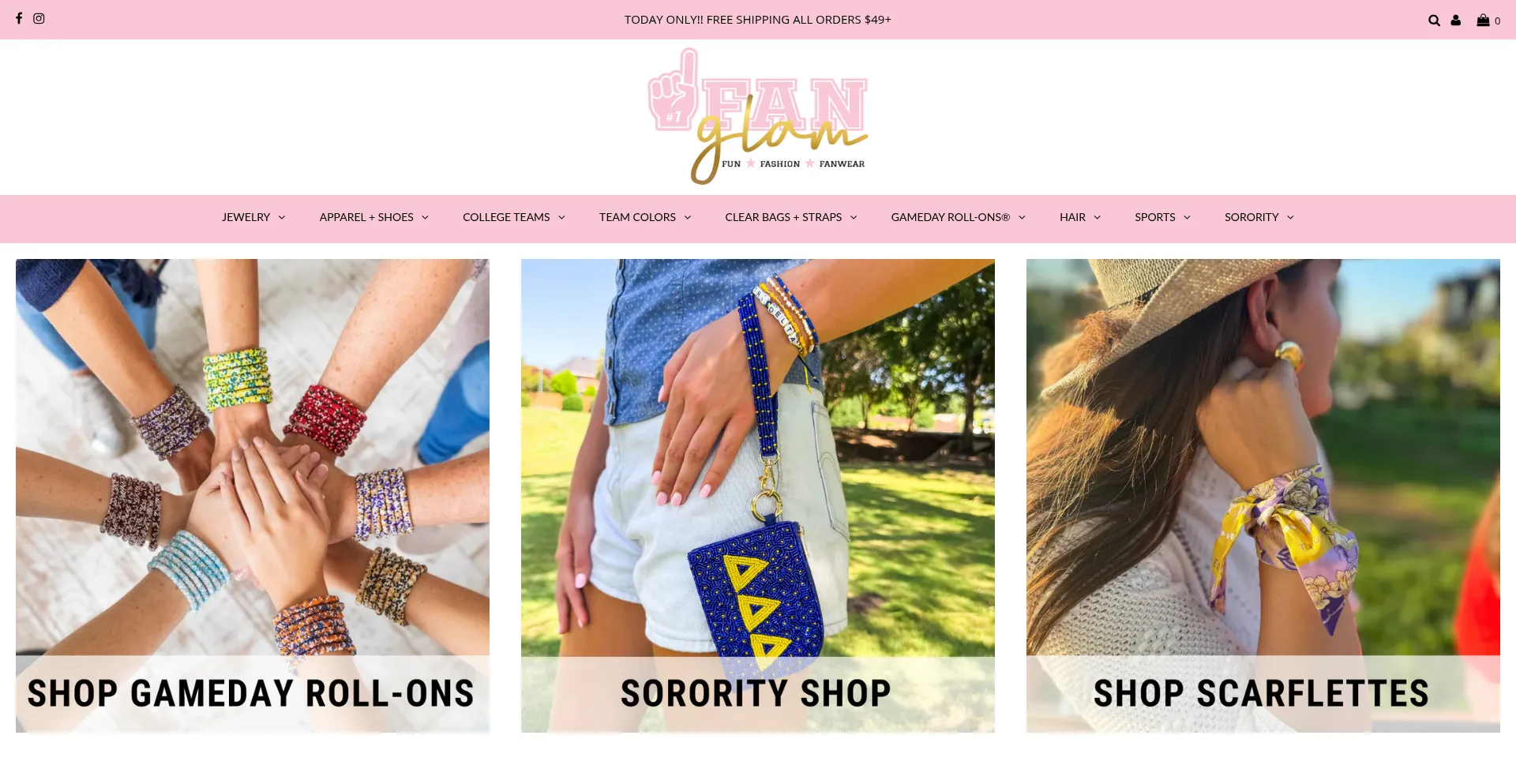 Website screenshot of Fanglam.com