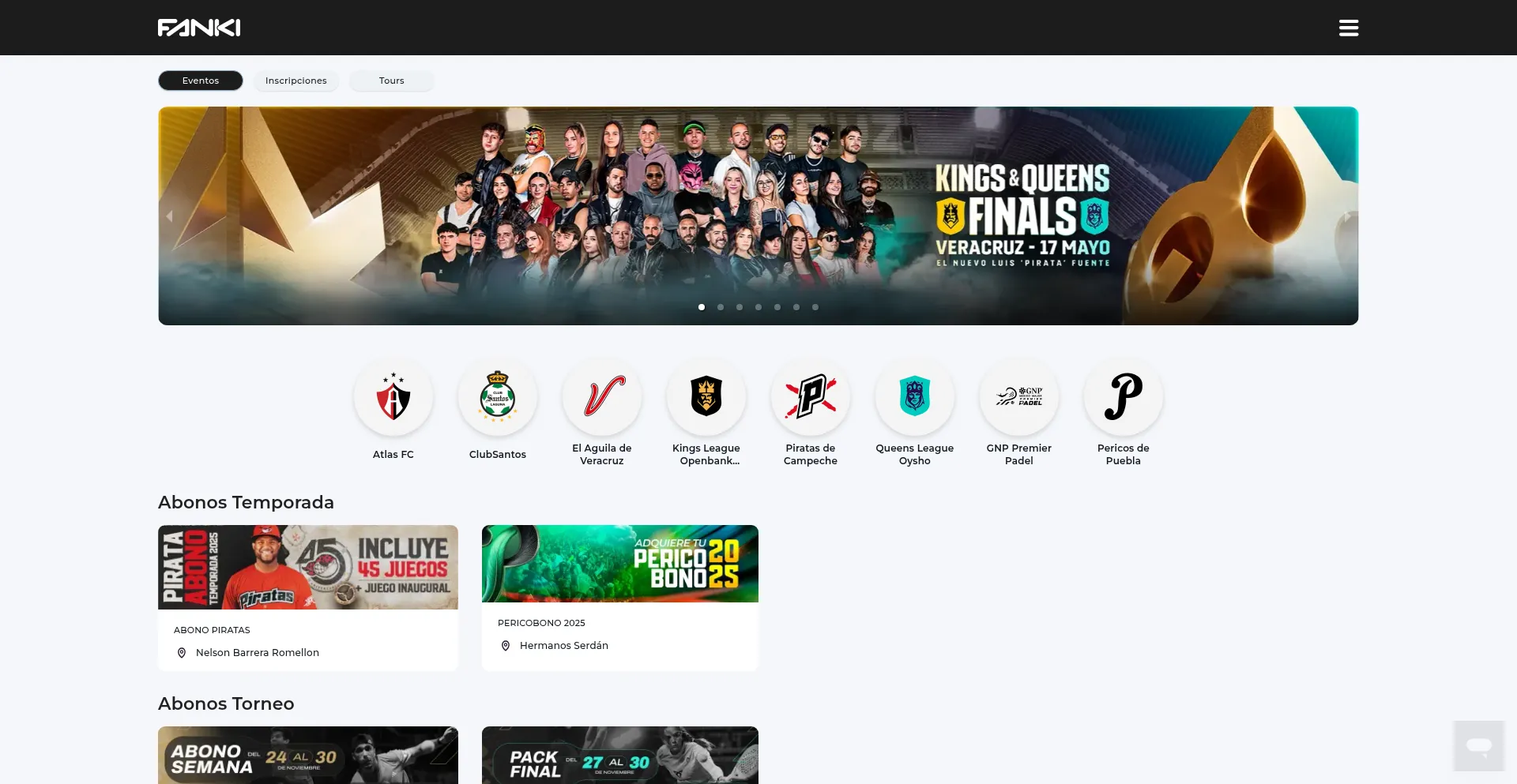 Website screenshot of Fanki.com.mx