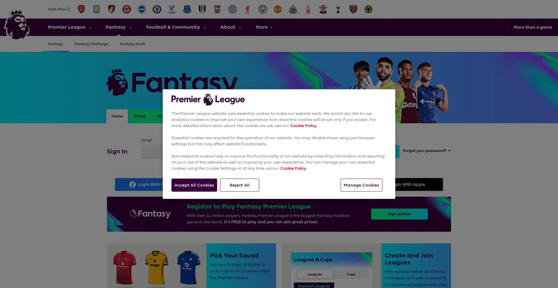 ¿És Seguro y Confiable Fantasy.premierleague.com?