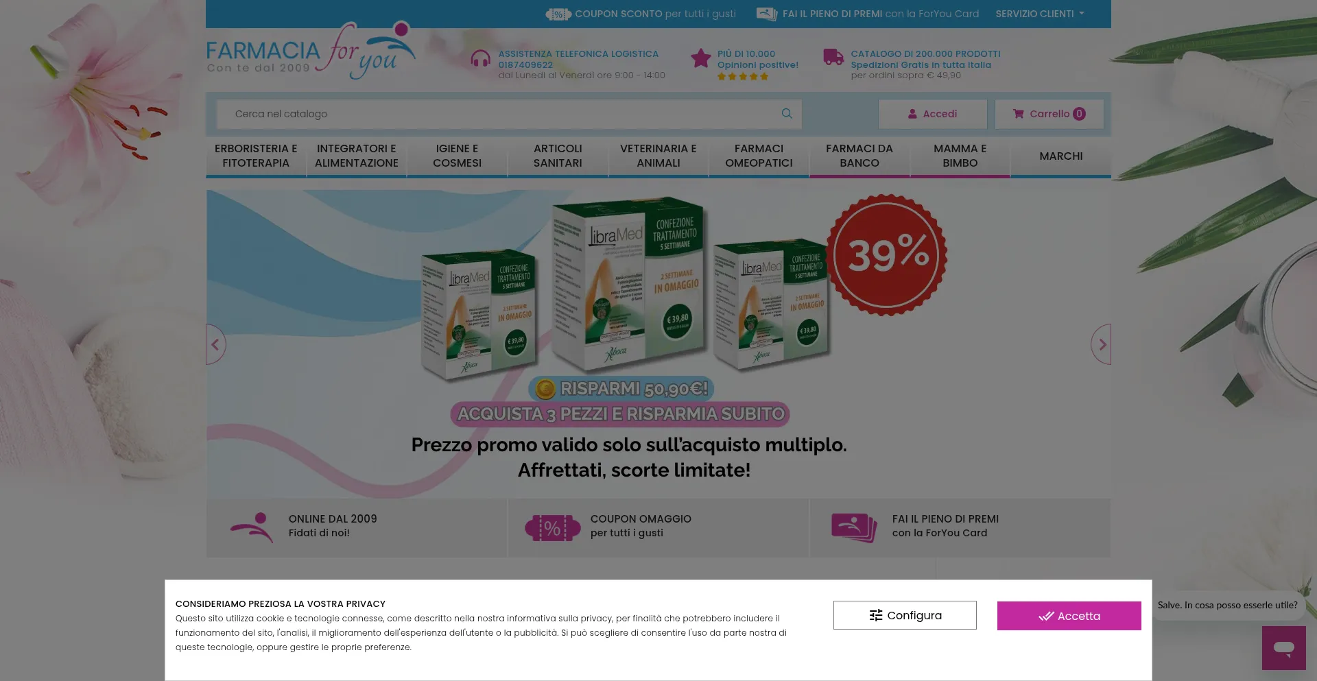 Farmaciaforyou.com Screenshot