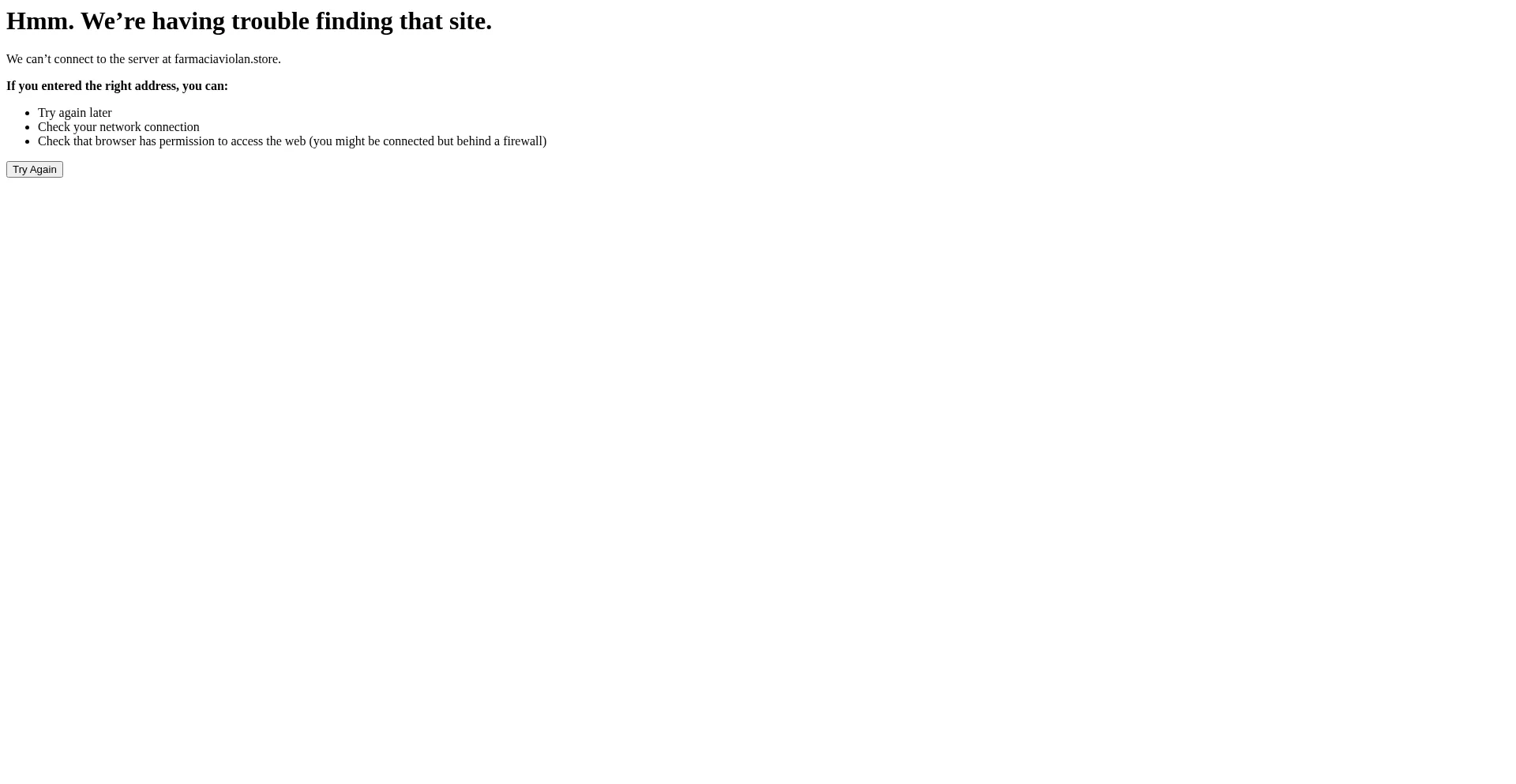 Website screenshot of Farmaciaviolan.store