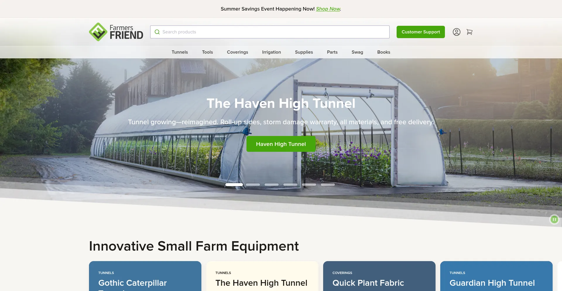 Website screenshot of Farmersfriend.com