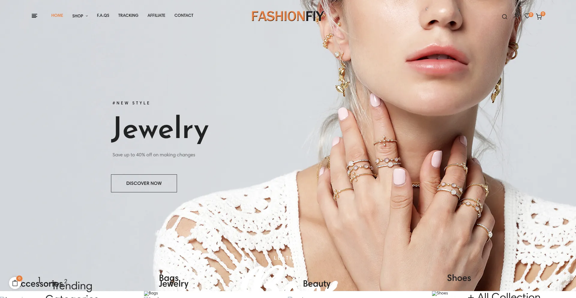 Website screenshot of Fashionfiy.com