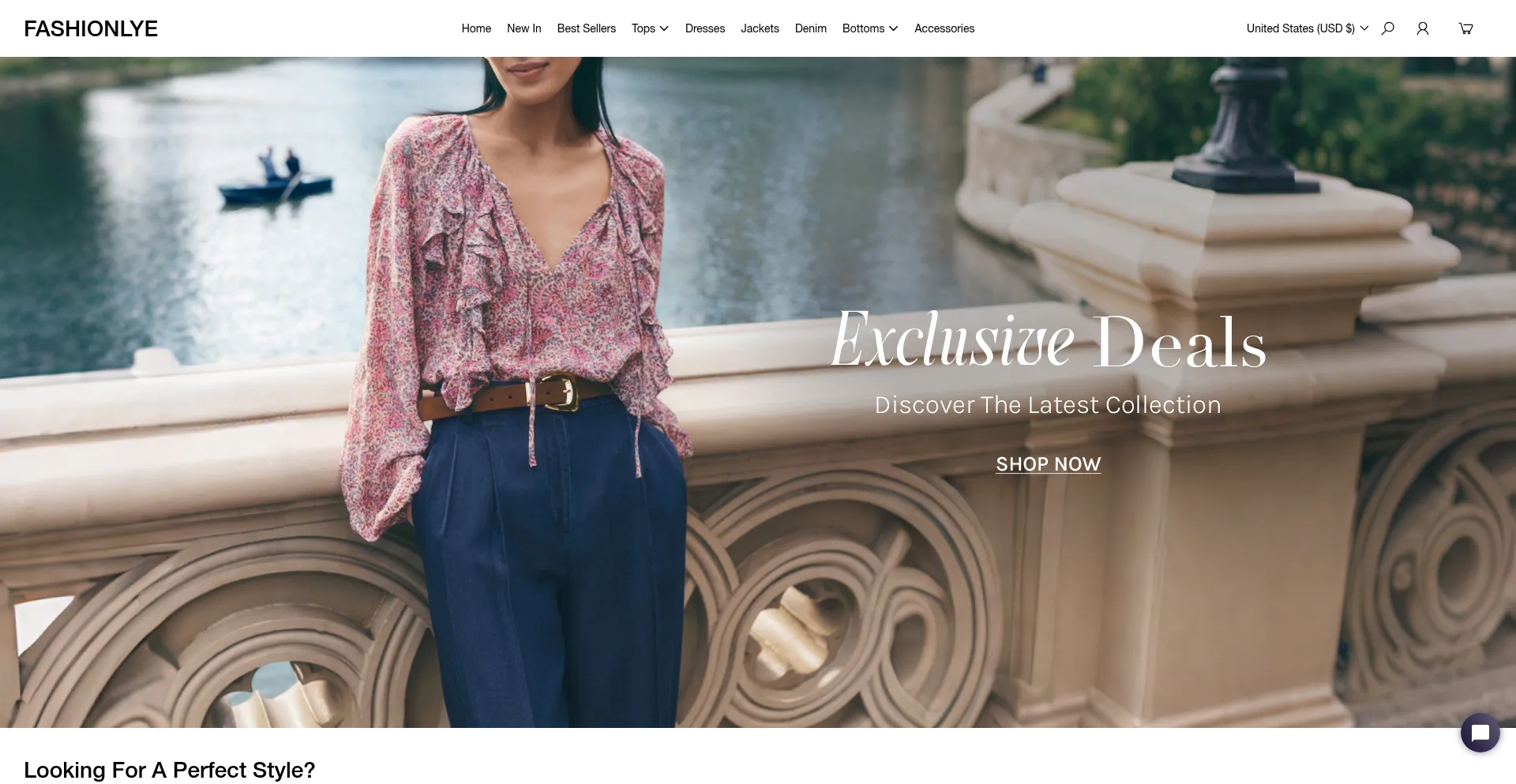 Website screenshot of Fashionlye.com